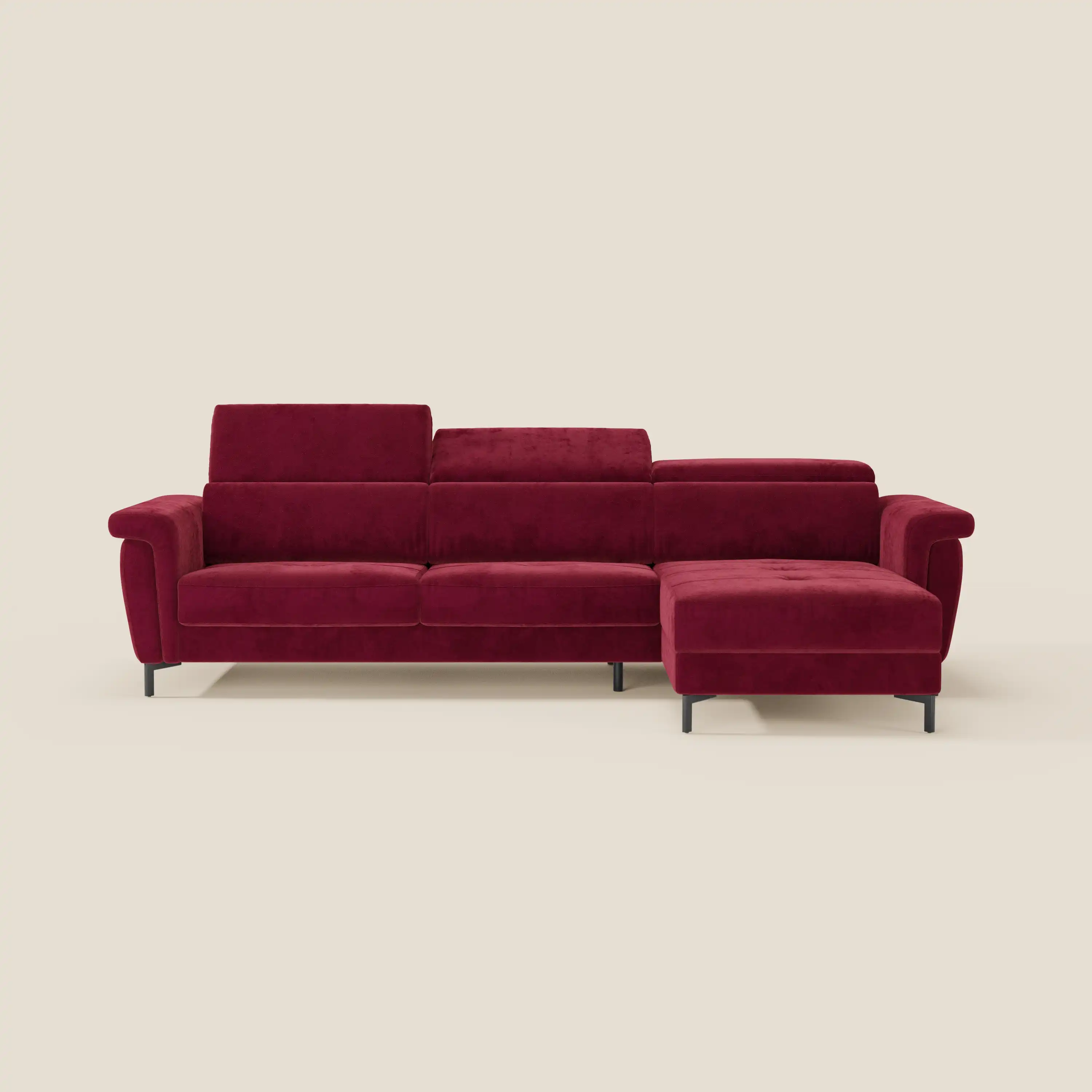 Capri canapé convertible avec méridienne coffre et têtières réglables - Tissu Effet Velours Détachable T30 - Image 86