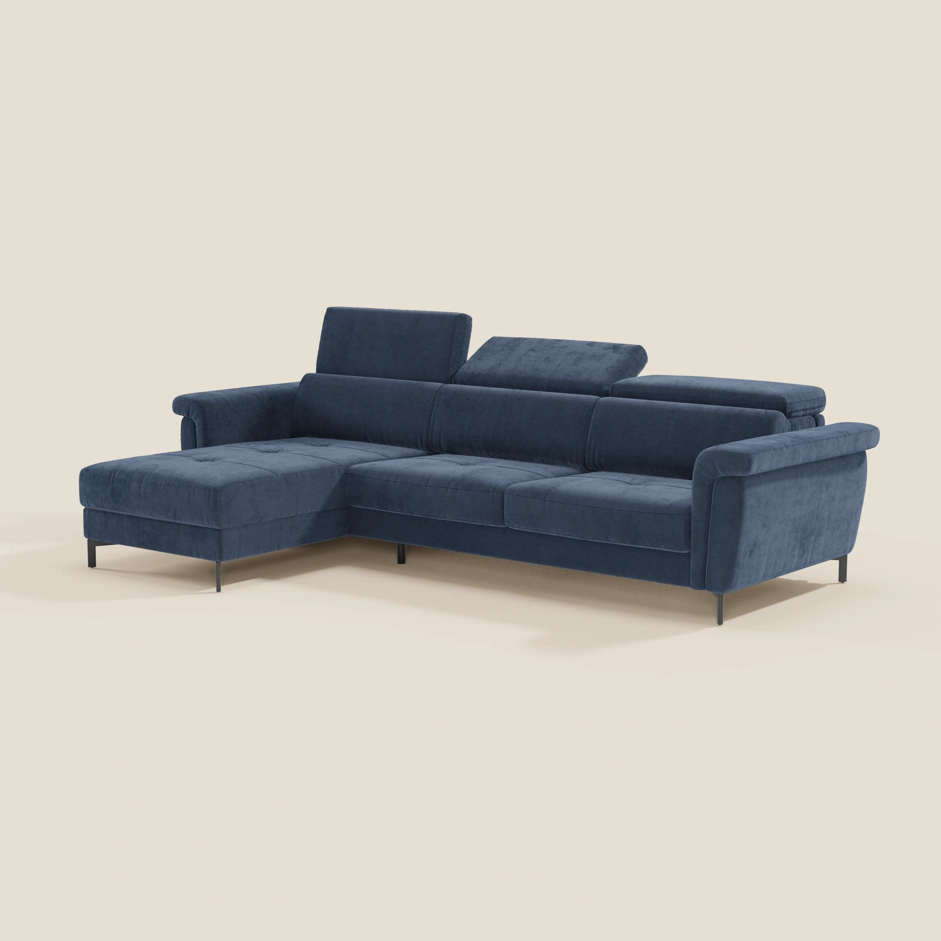 Capri canapé convertible avec méridienne coffre et têtières réglables - Tissu Effet Velours Détachable T30 - Image 89