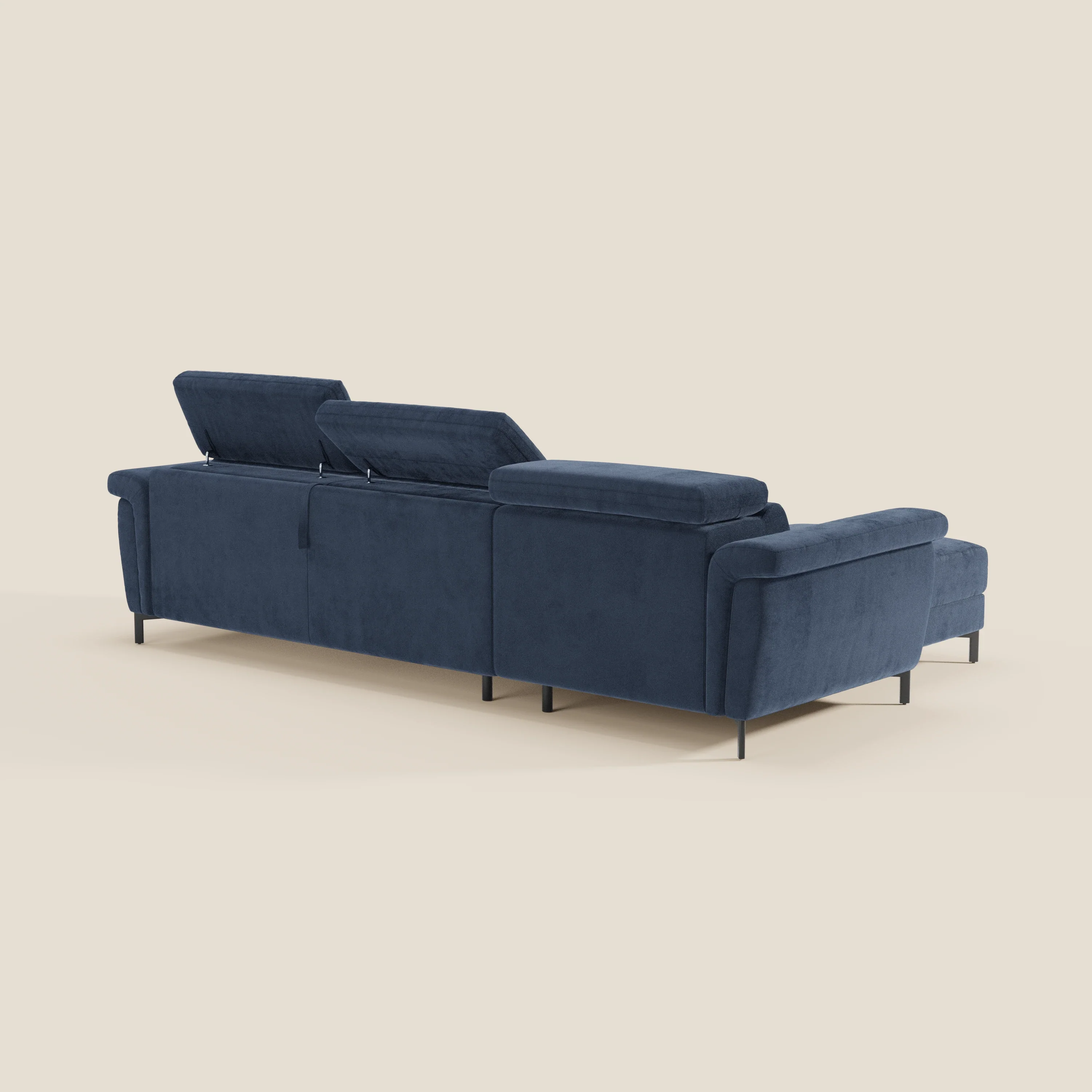 Capri canapé convertible avec méridienne coffre et têtières réglables - Tissu Effet Velours Détachable T30 - Image 96