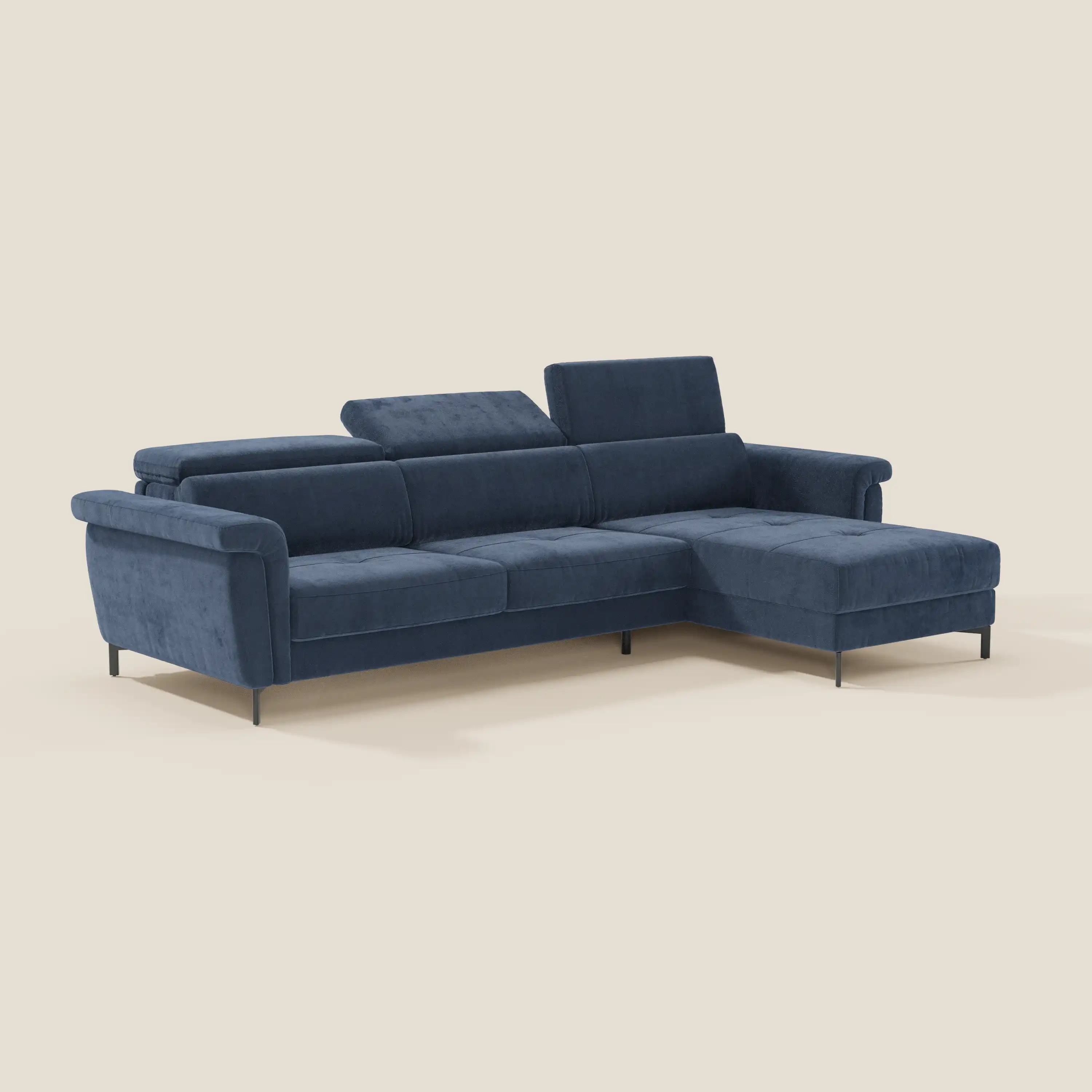 Capri canapé convertible avec méridienne coffre et têtières réglables - Tissu Effet Velours Détachable T30 - Image 99