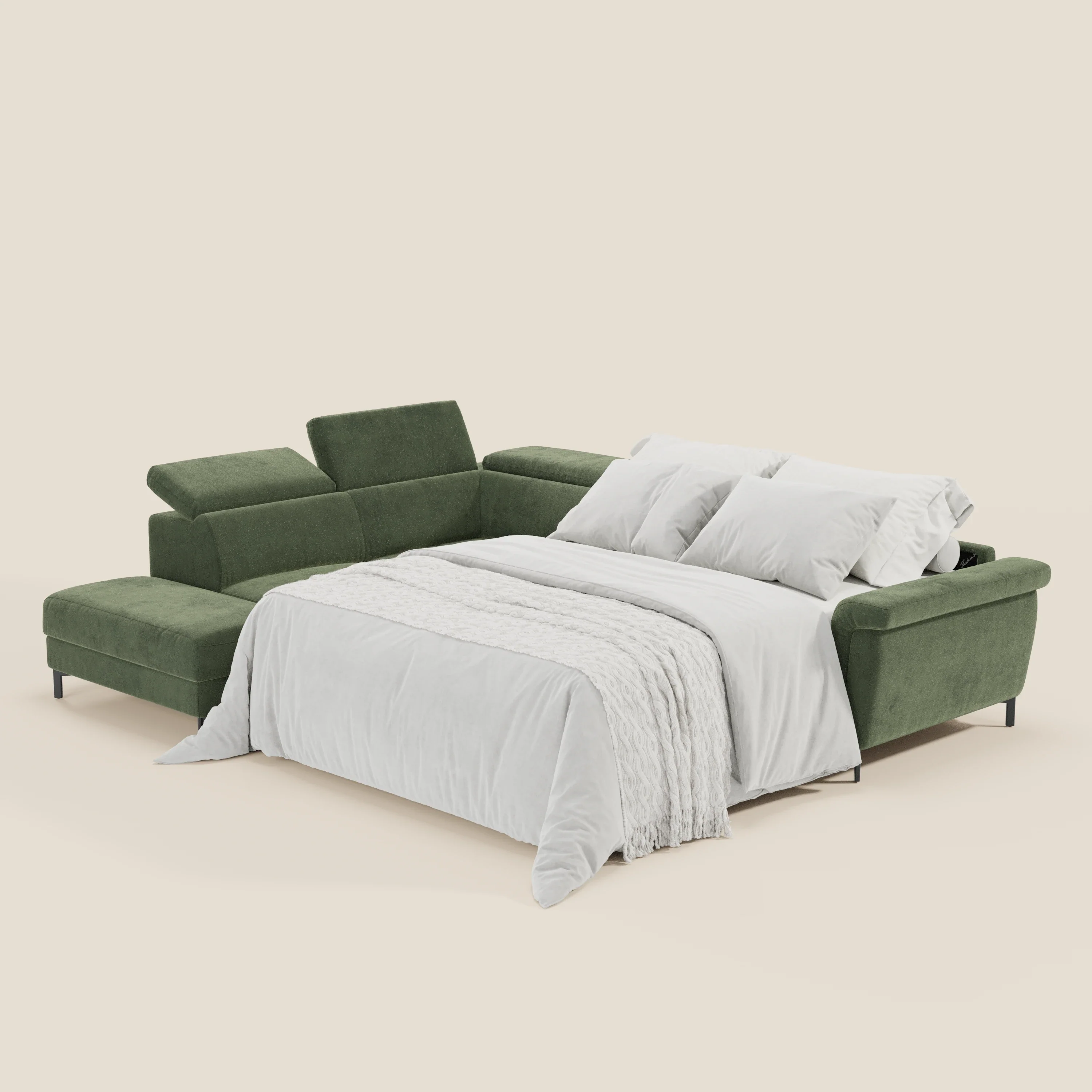 Capri canapé d'angle convertible avec Têtières Réglables et Matelas haute performance en Tissu Effet Velours Détachable T30 - Image 117