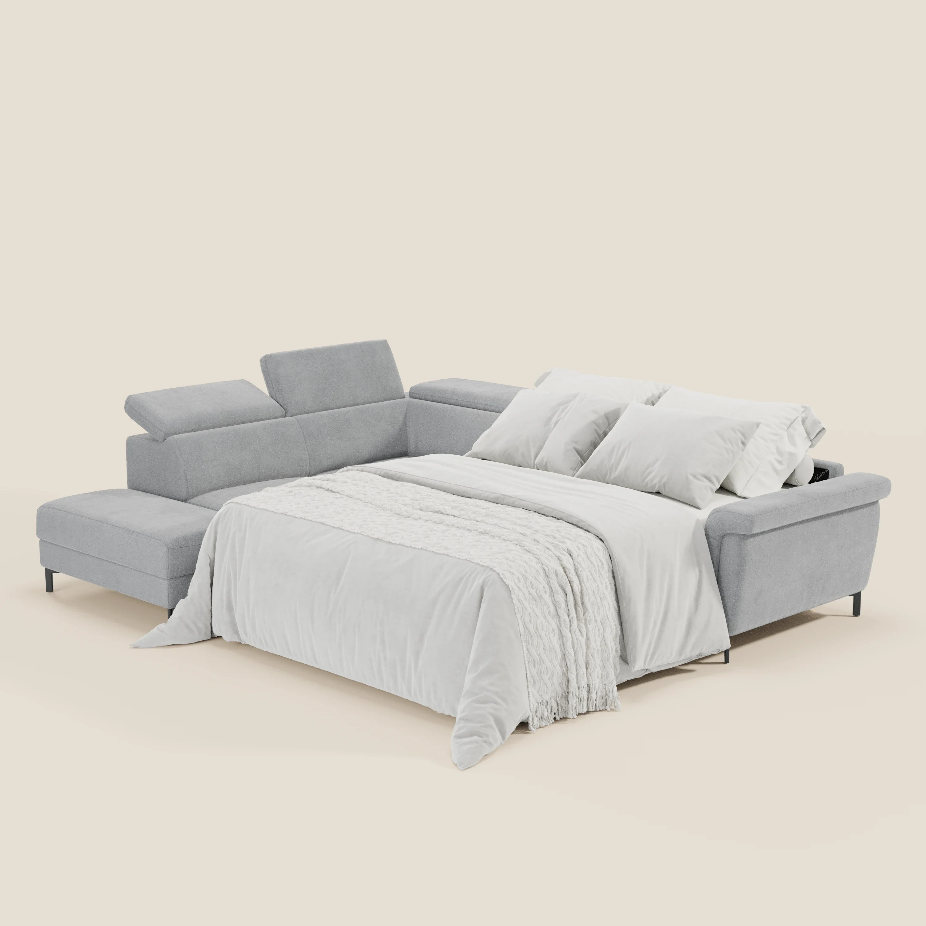 Capri canapé d'angle convertible avec Têtières Réglables et Matelas haute performance en Tissu Effet Velours Détachable T30 - Image 176