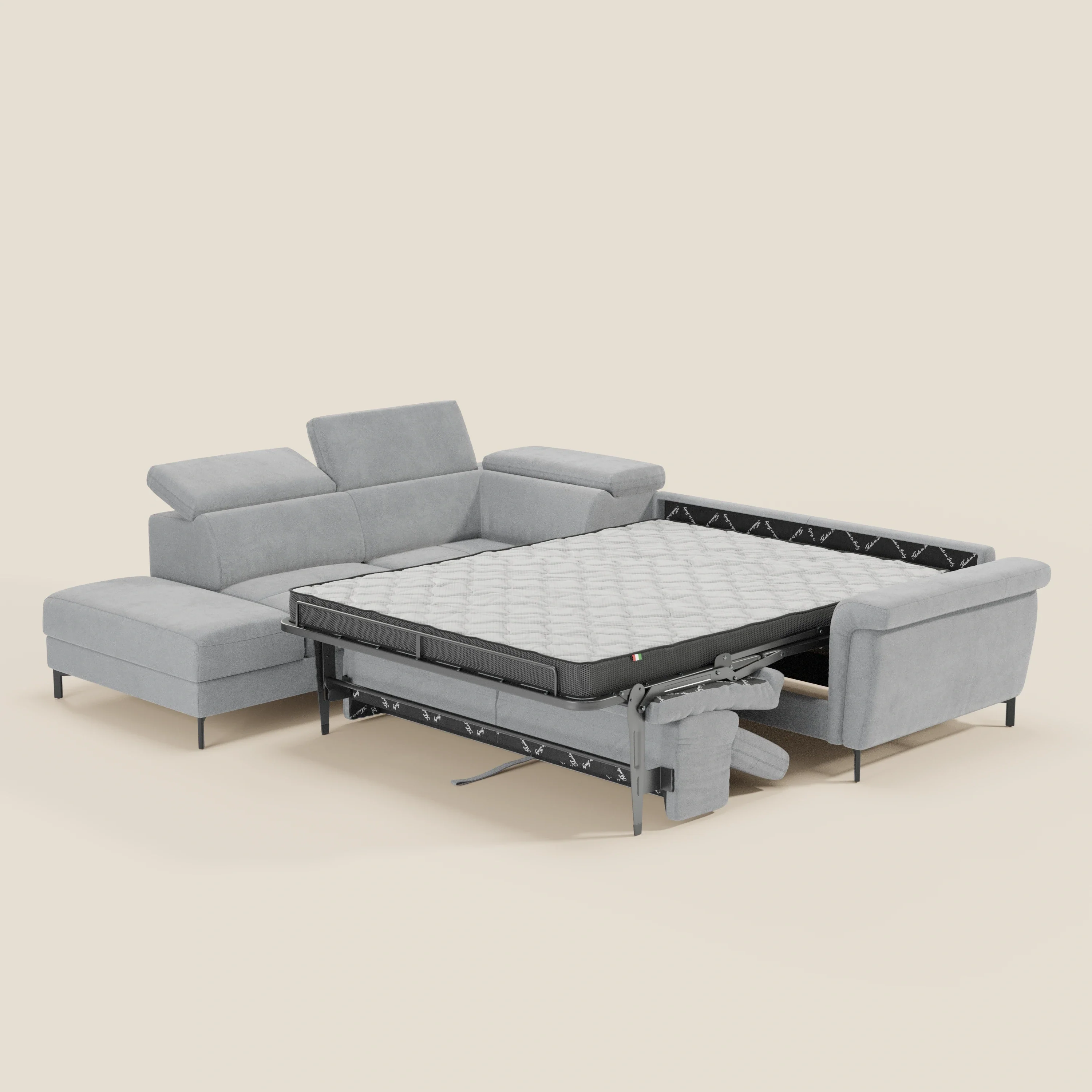 Capri canapé d'angle convertible avec Têtières Réglables et Matelas haute performance en Tissu Effet Velours Détachable T30 - Image 184