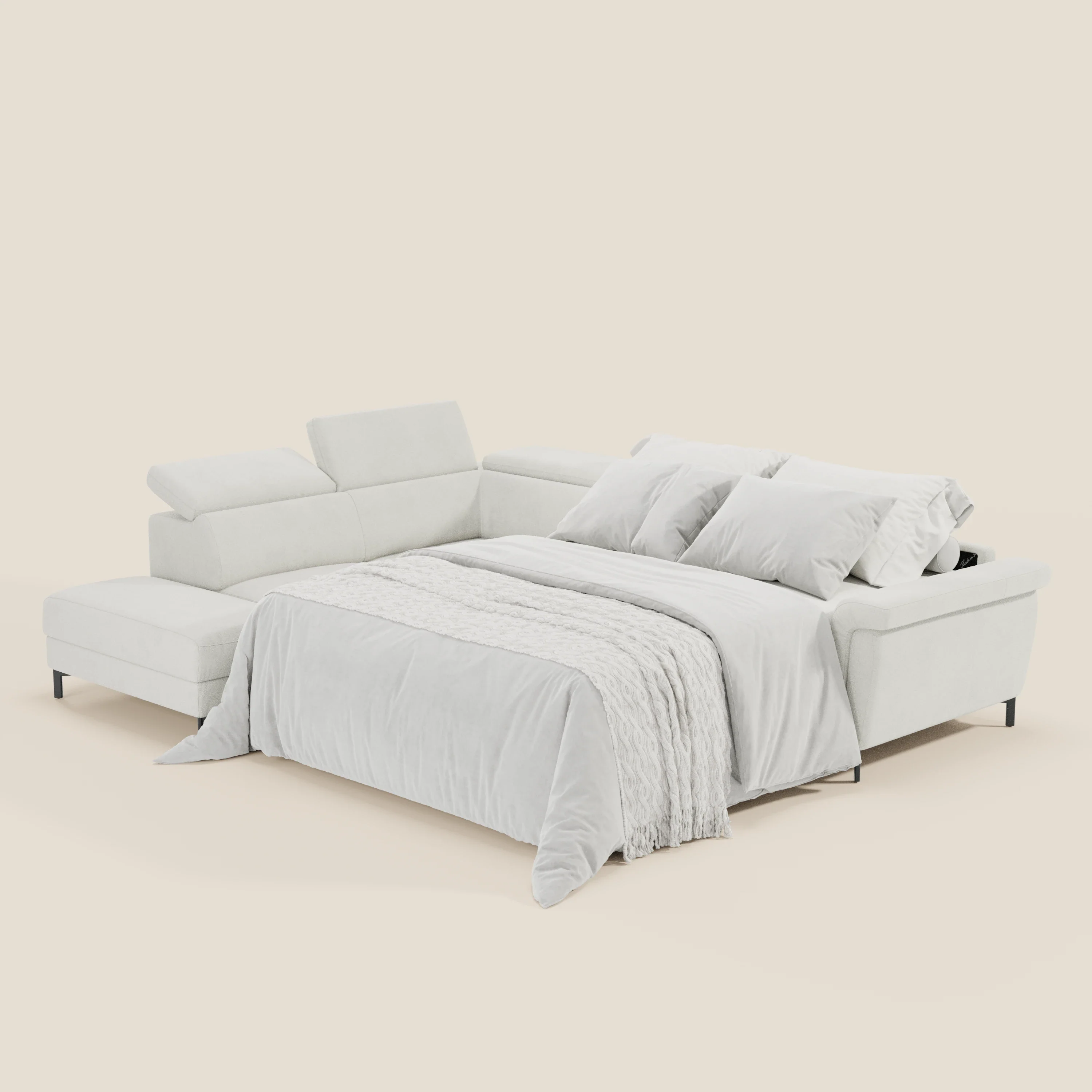 Capri canapé d'angle convertible avec Têtières Réglables et Matelas haute performance en Tissu Effet Velours Détachable T30 - Image 190