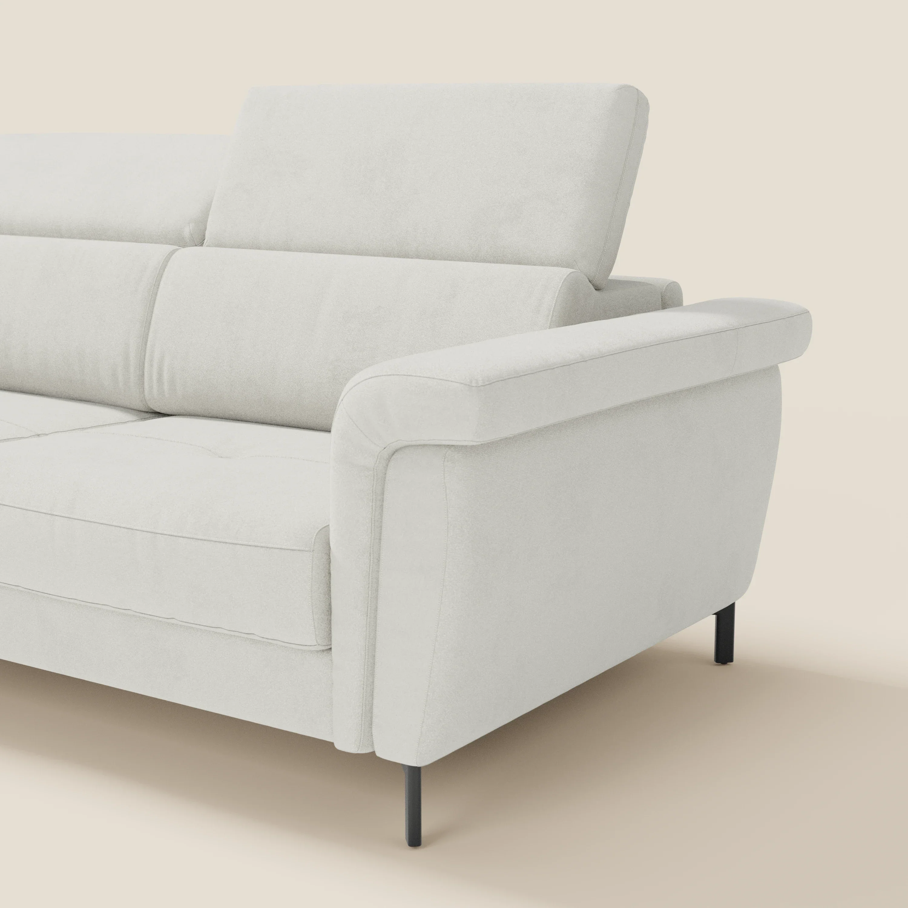 Capri canapé d'angle convertible avec Têtières Réglables et Matelas haute performance en Tissu Effet Velours Détachable T30 - Image 194