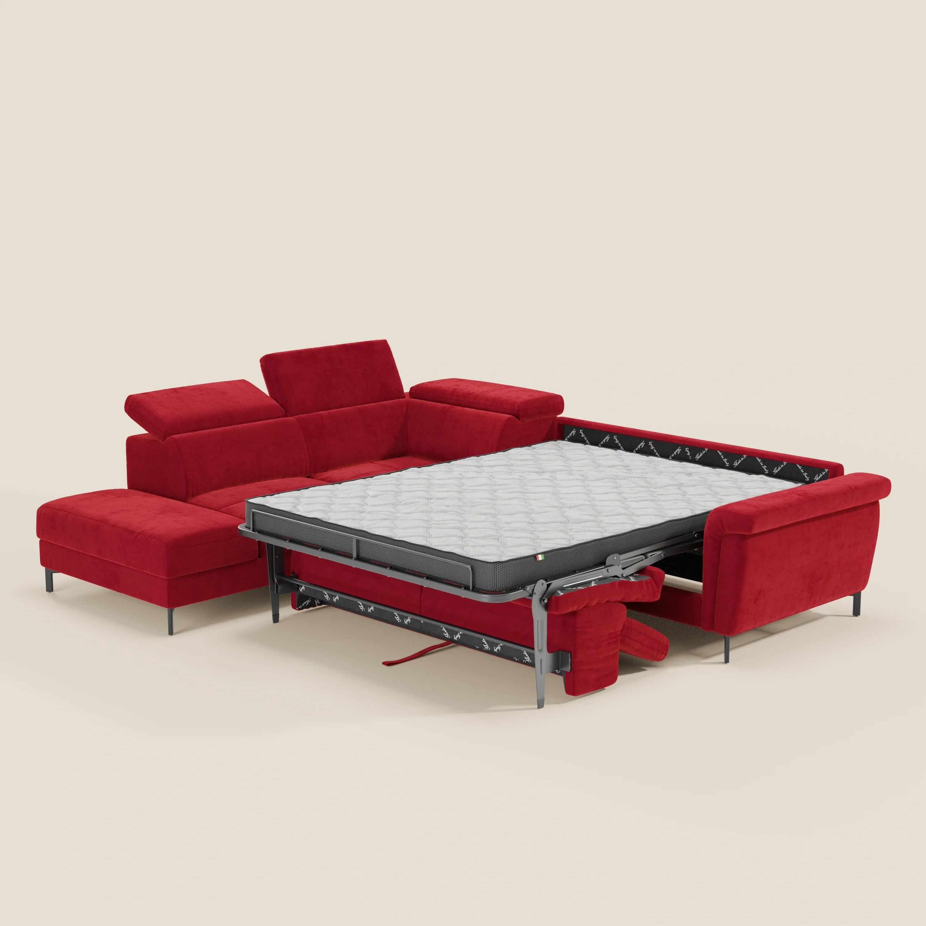 Capri canapé d'angle convertible avec Têtières Réglables et Matelas haute performance en Tissu Effet Velours Détachable T30 - Image 212