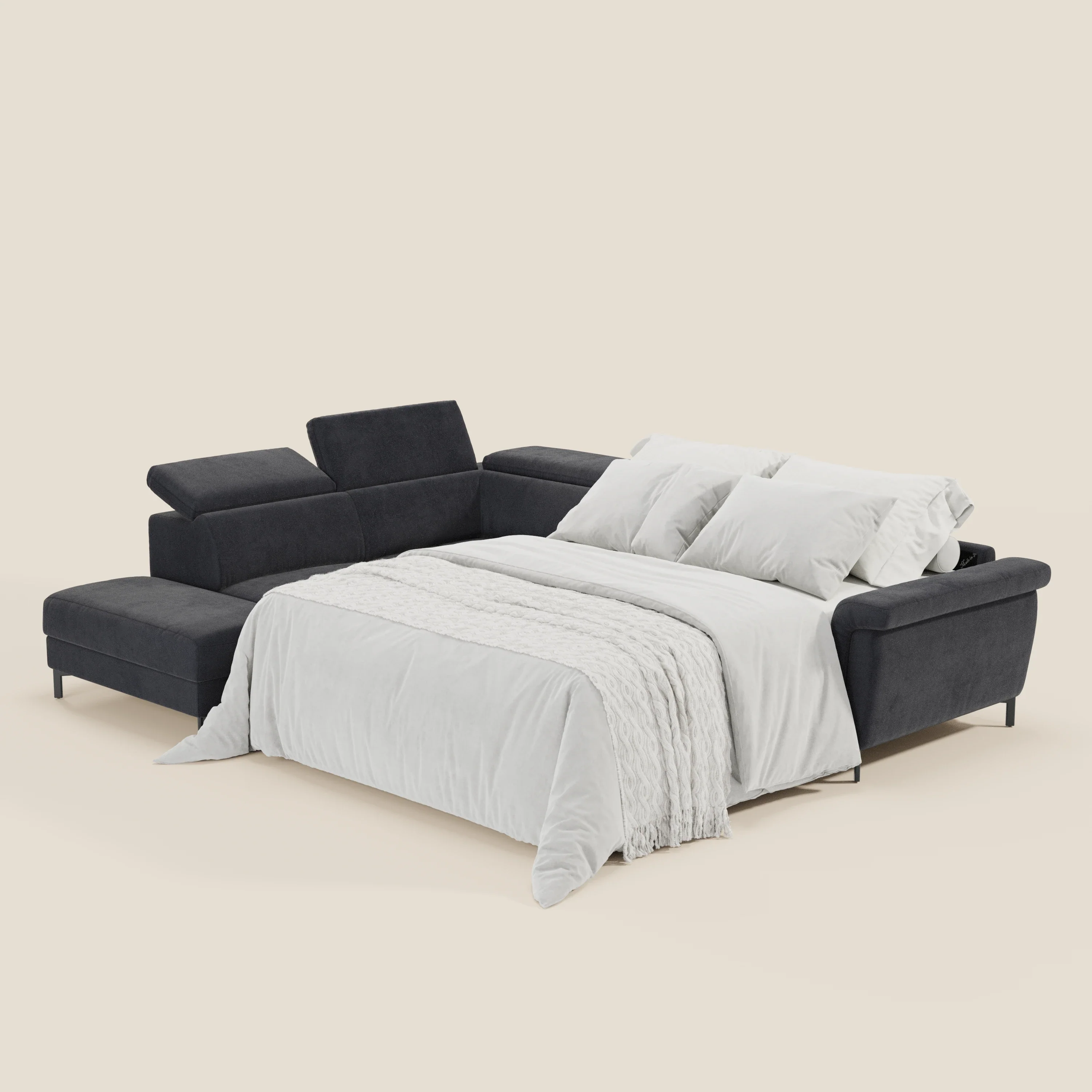 Capri canapé d'angle convertible avec Têtières Réglables et Matelas haute performance en Tissu Effet Velours Détachable T30 - Image 218