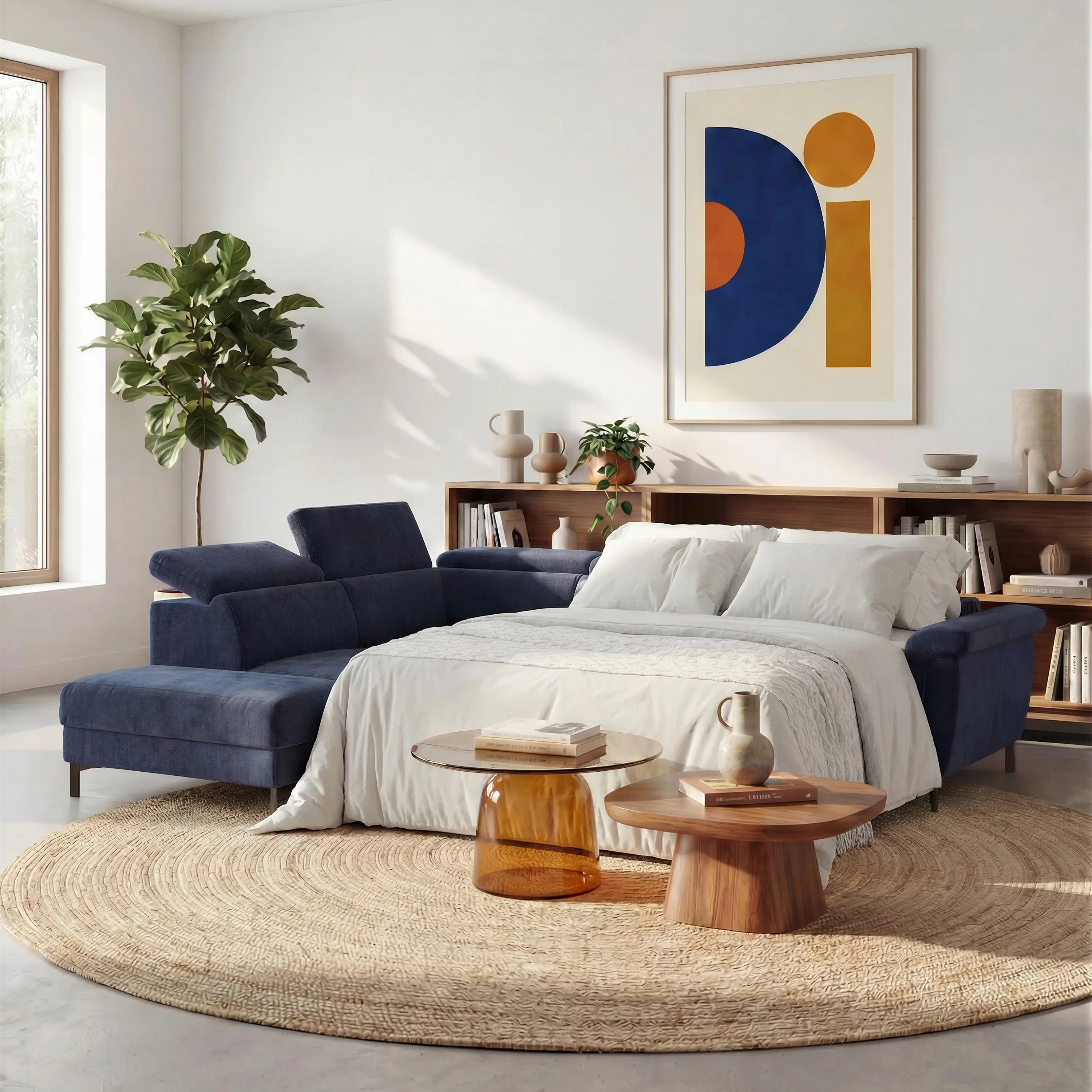 Capri canapé d'angle convertible avec Têtières Réglables et Matelas haute performance en Tissu Effet Velours Détachable T30 - Image 3