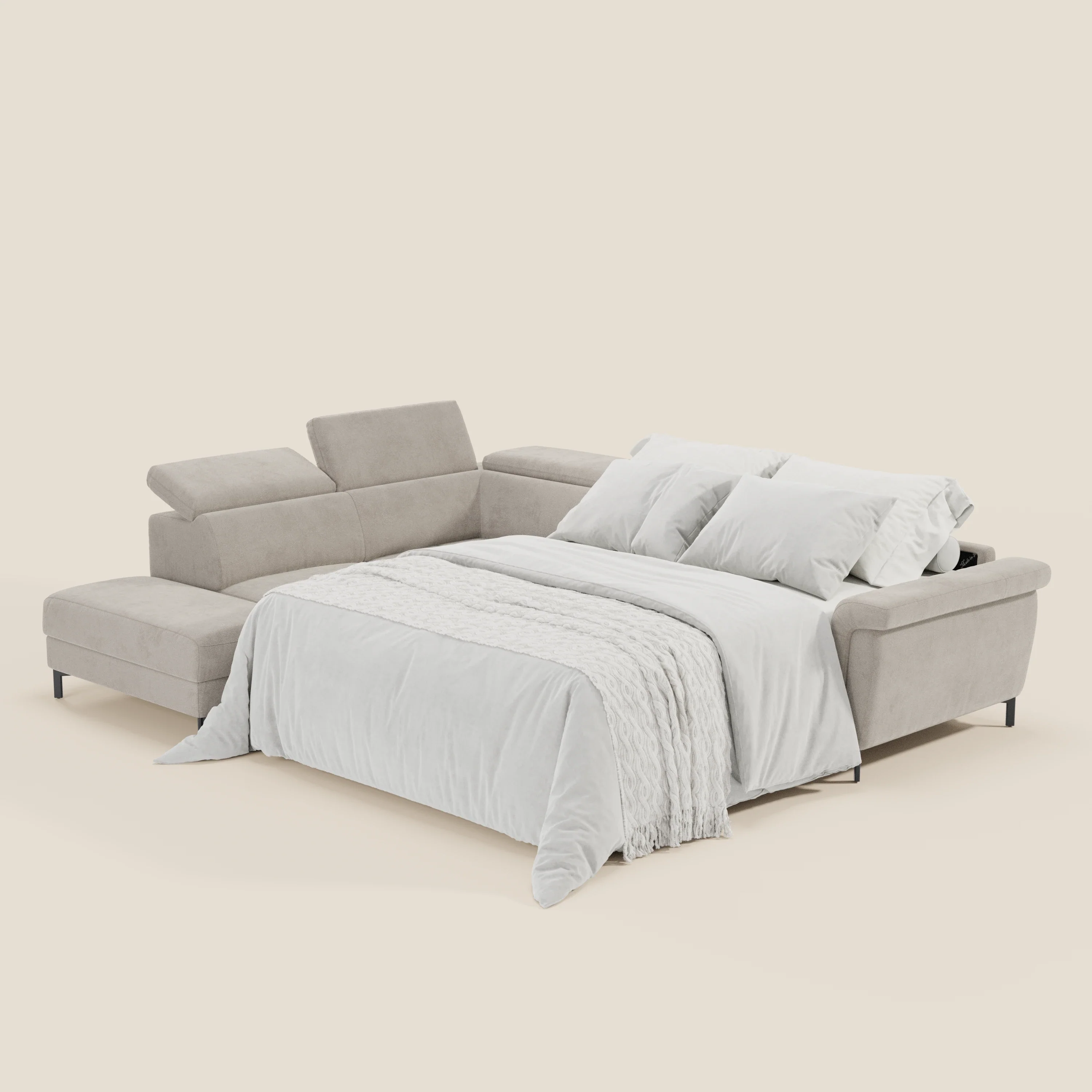 Capri canapé d'angle convertible avec Têtières Réglables et Matelas haute performance en Tissu Effet Velours Détachable T30 - Image 88