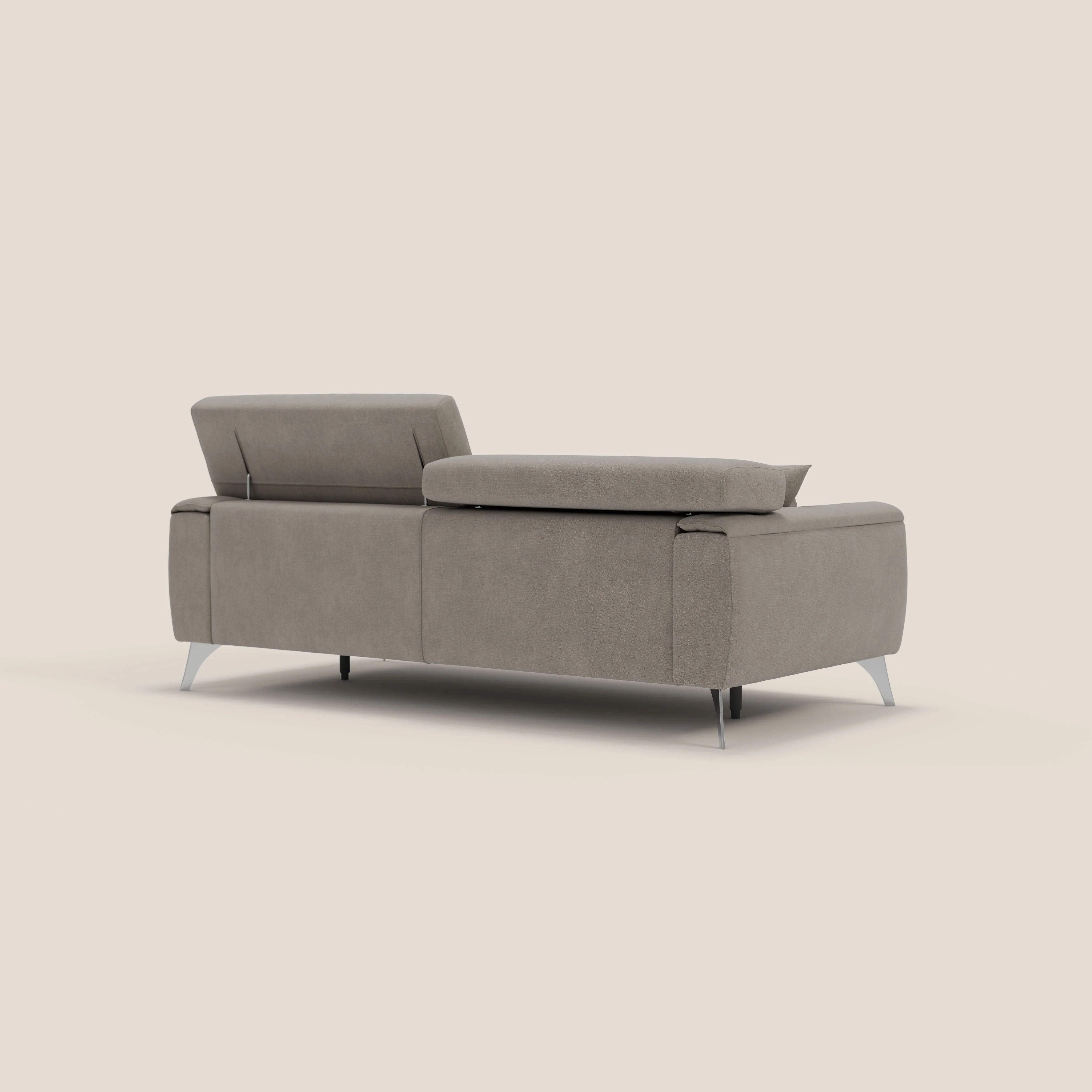 Caravaggio Canapé avec assises extensibles et têtières réglables en tissu imperméable T02 beige - Image 6