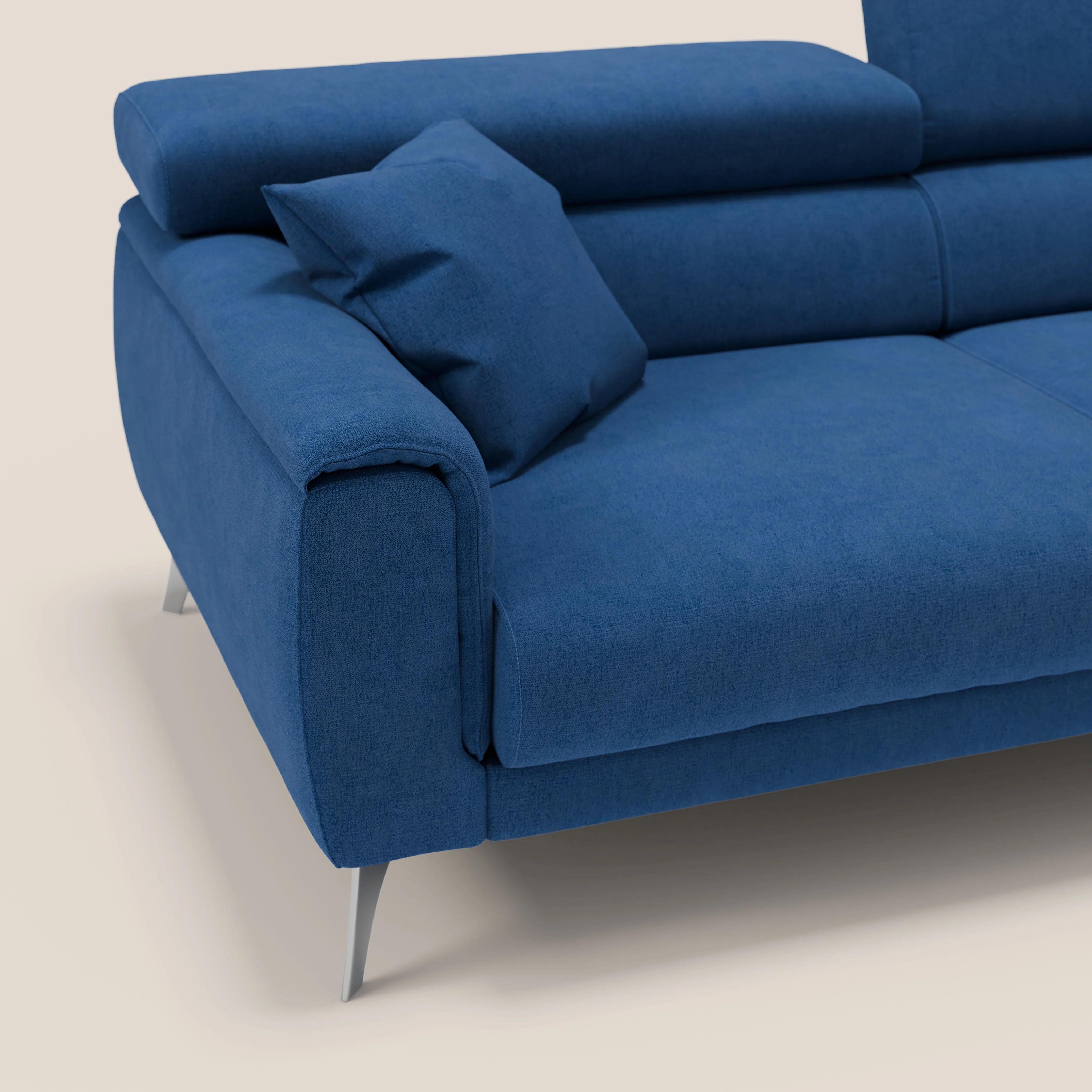 Caravaggio Canapé avec assises extensibles et têtières réglables en tissu imperméable T02 bleu - Image 7