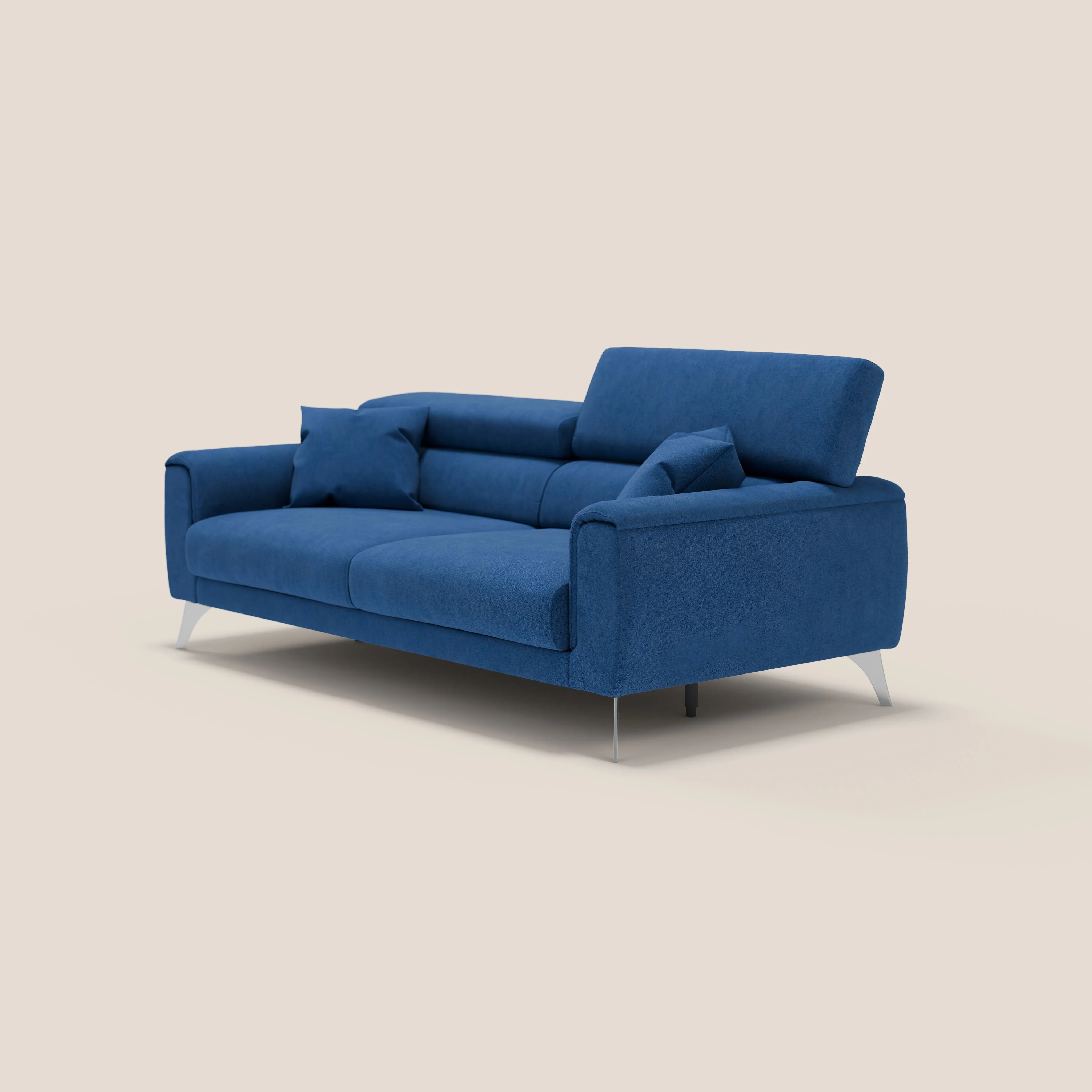Caravaggio Canapé avec assises extensibles et têtières réglables en tissu imperméable T02 bleu - Image 9