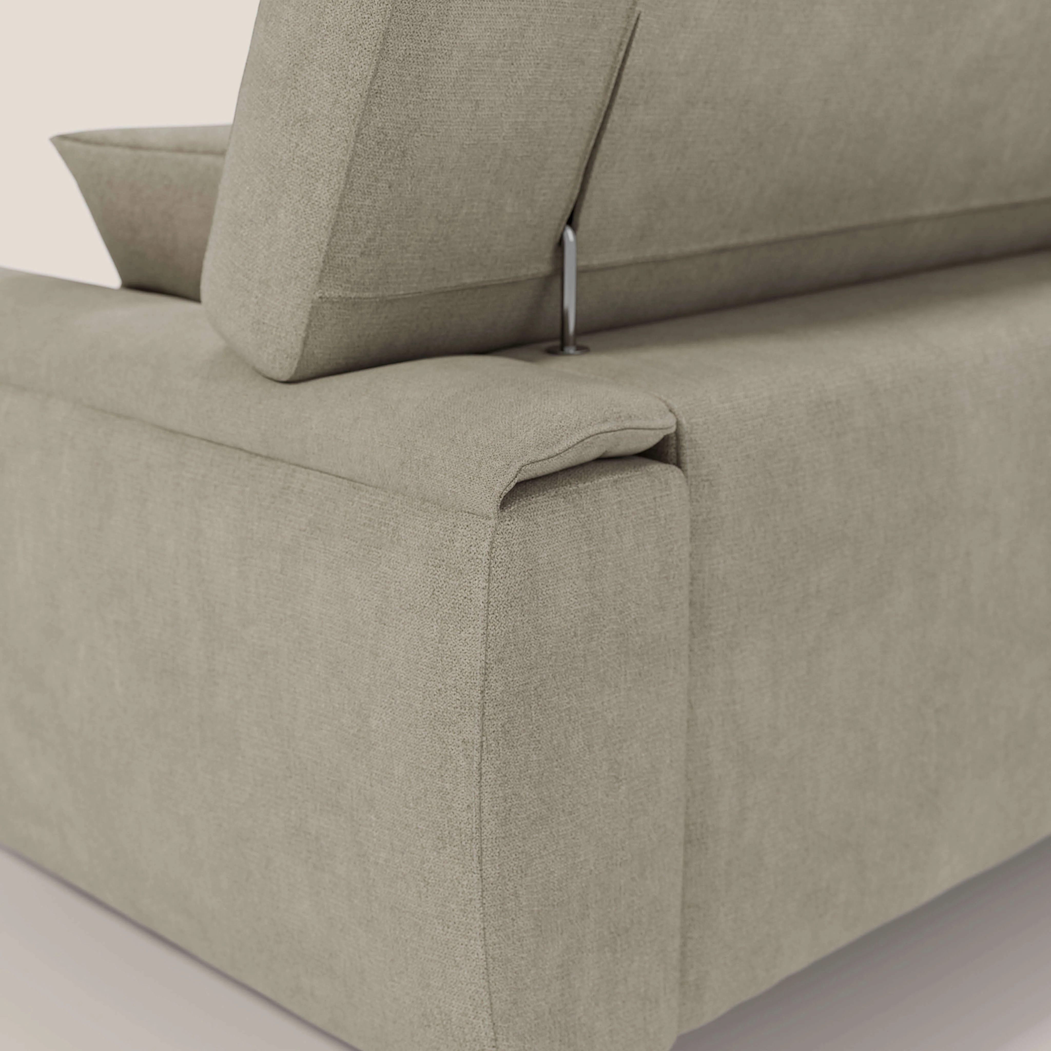 Caravaggio Canapé avec assises extensibles et têtières réglables en tissu imperméable T02 crème - Image 7