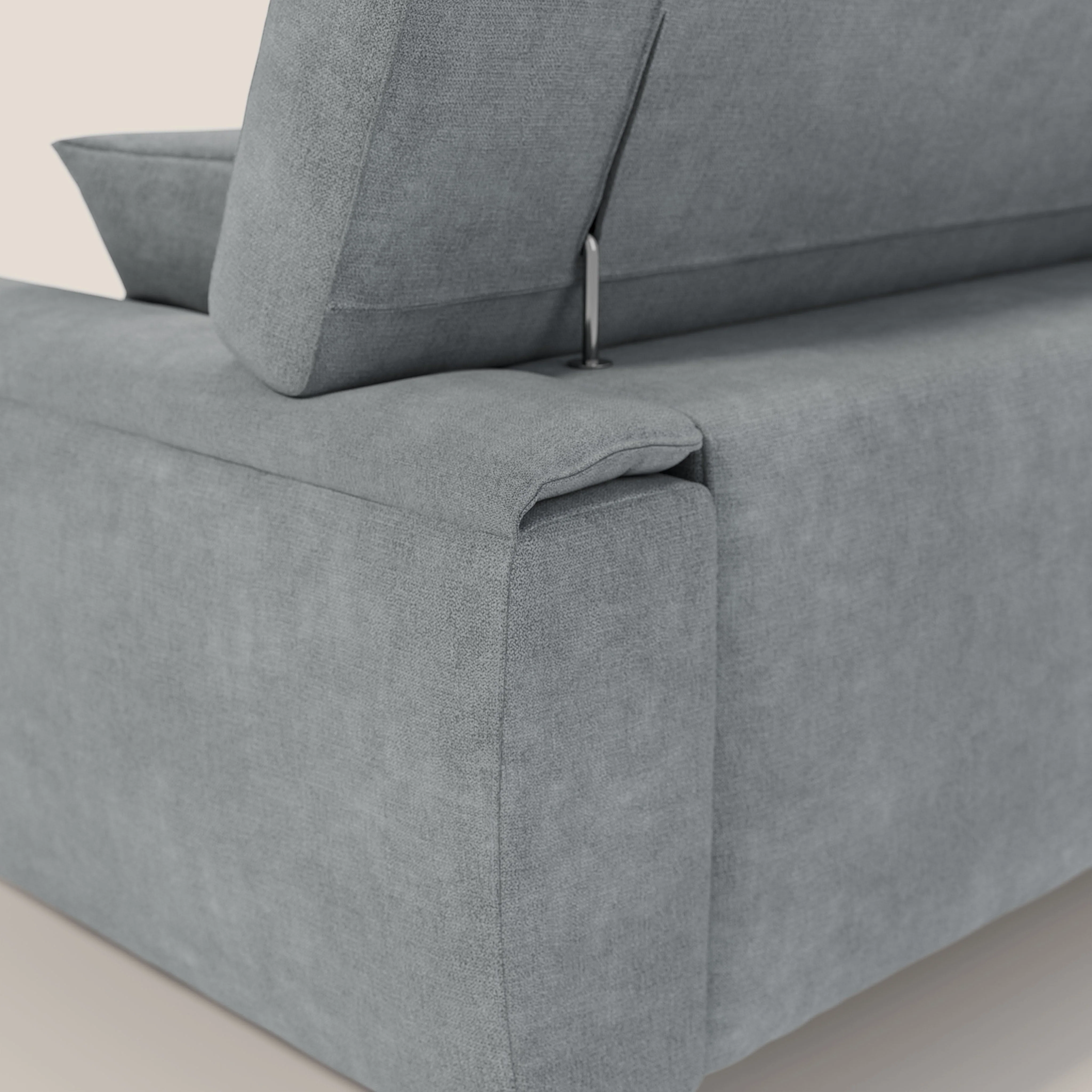 Caravaggio Canapé avec assises extensibles et têtières réglables en tissu imperméable T02 gris clair - Image 7