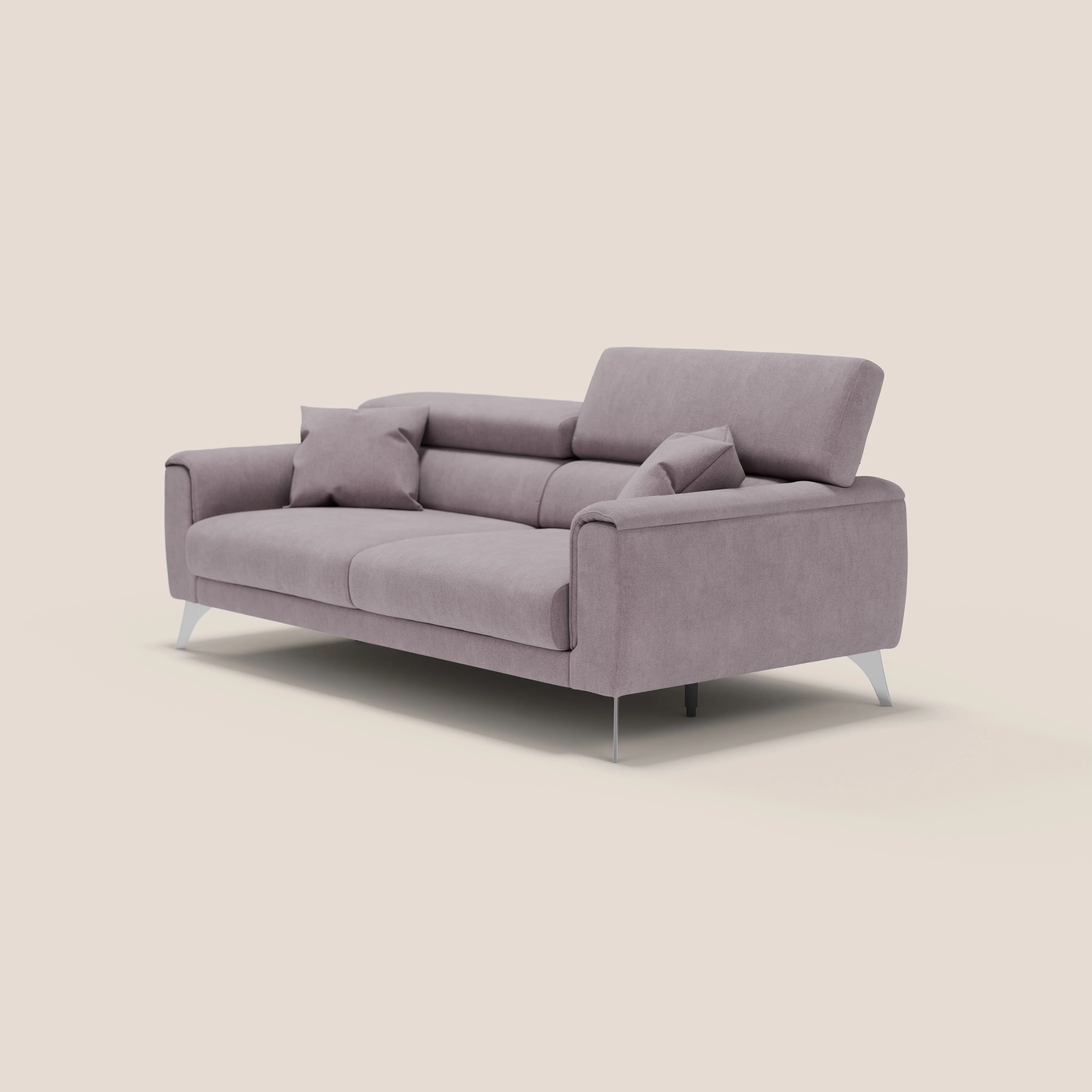 Caravaggio Canapé avec assises extensibles et têtières réglables en tissu imperméable T02 rose - Image 10