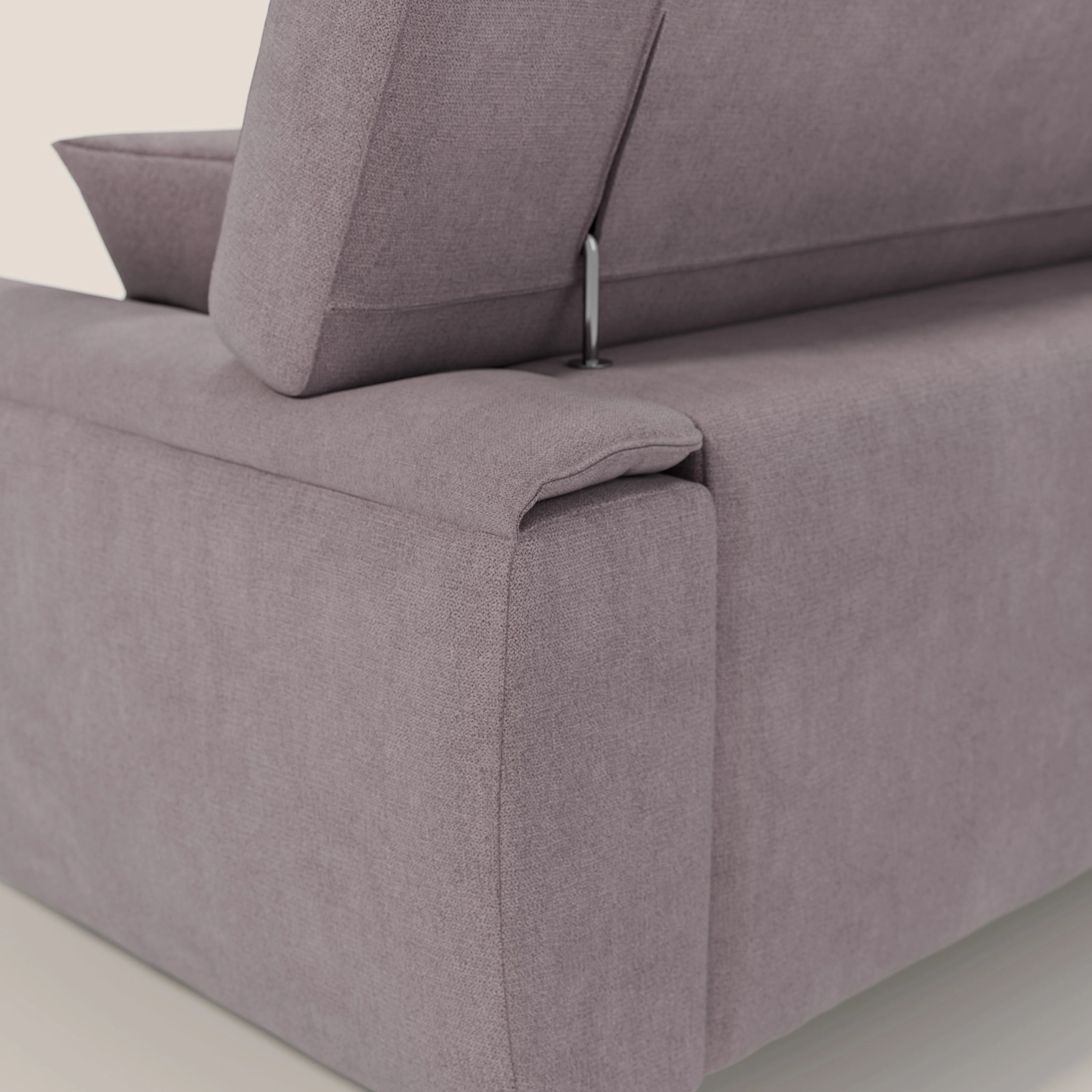 Caravaggio Canapé avec assises extensibles et têtières réglables en tissu imperméable T02 rose - Image 9