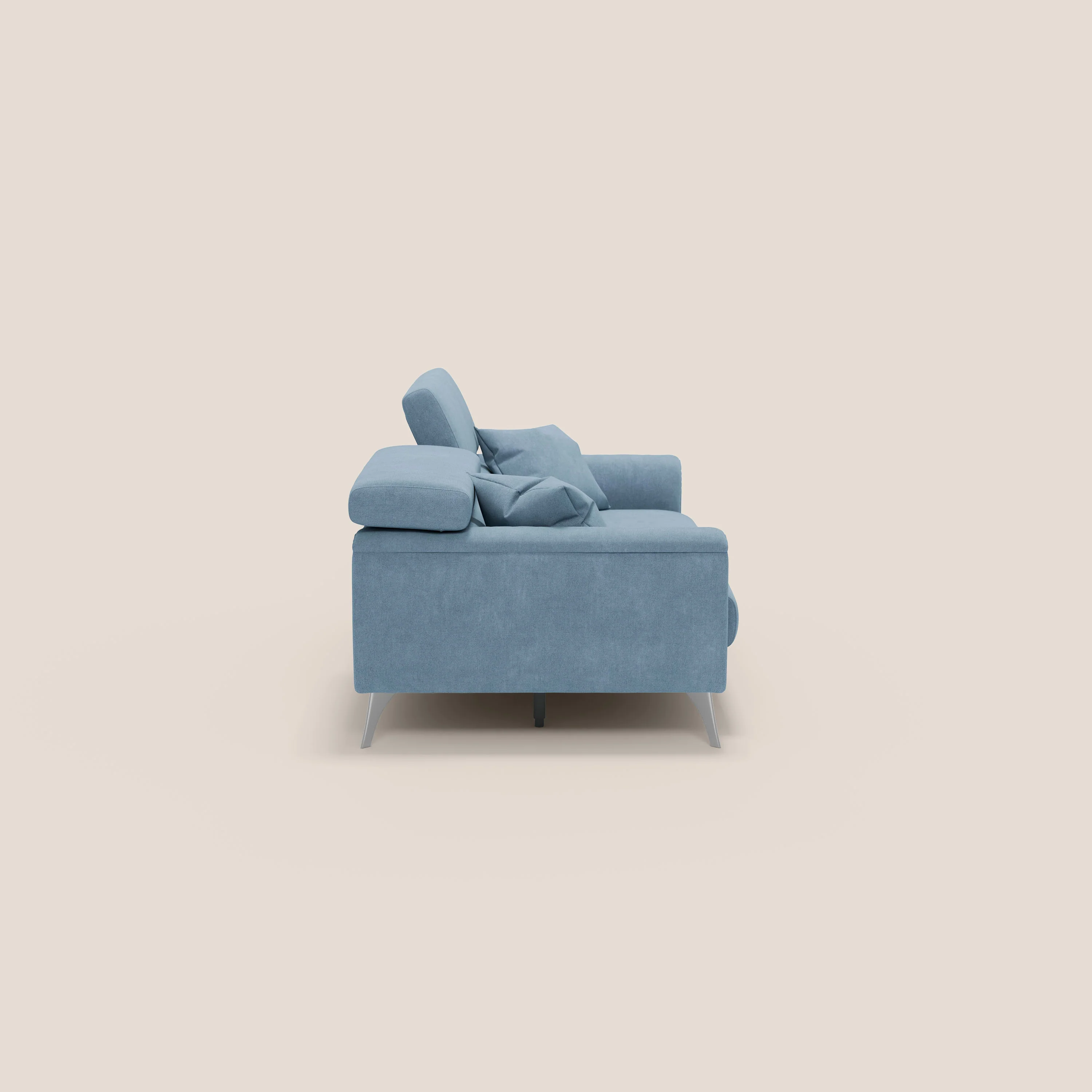 Caravaggio Canapé avec assises extensibles et têtières réglables en tissu imperméable T02 sucre glace - Image 6