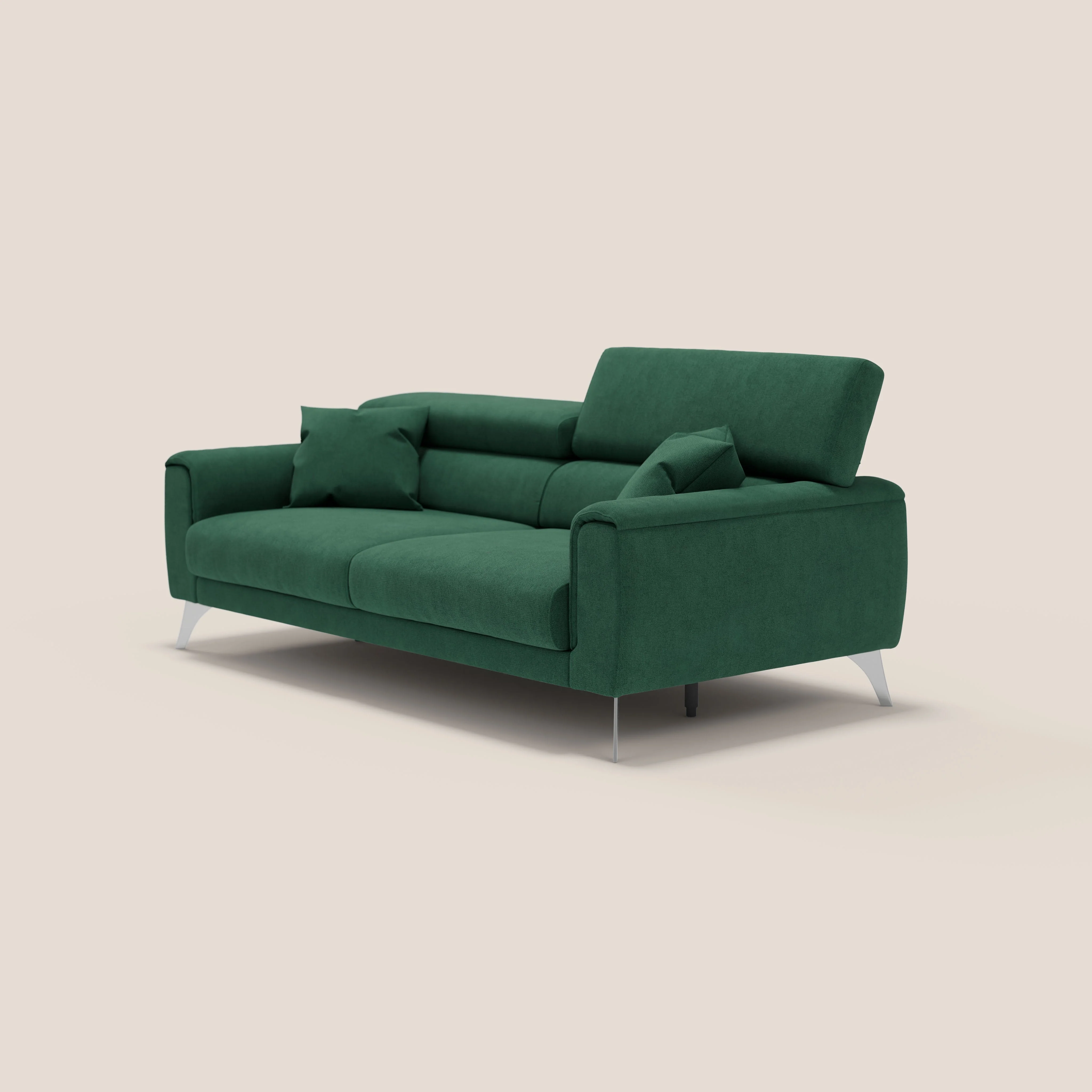 Caravaggio Canapé avec assises extensibles et têtières réglables en tissu imperméable T02 vert - Image 8