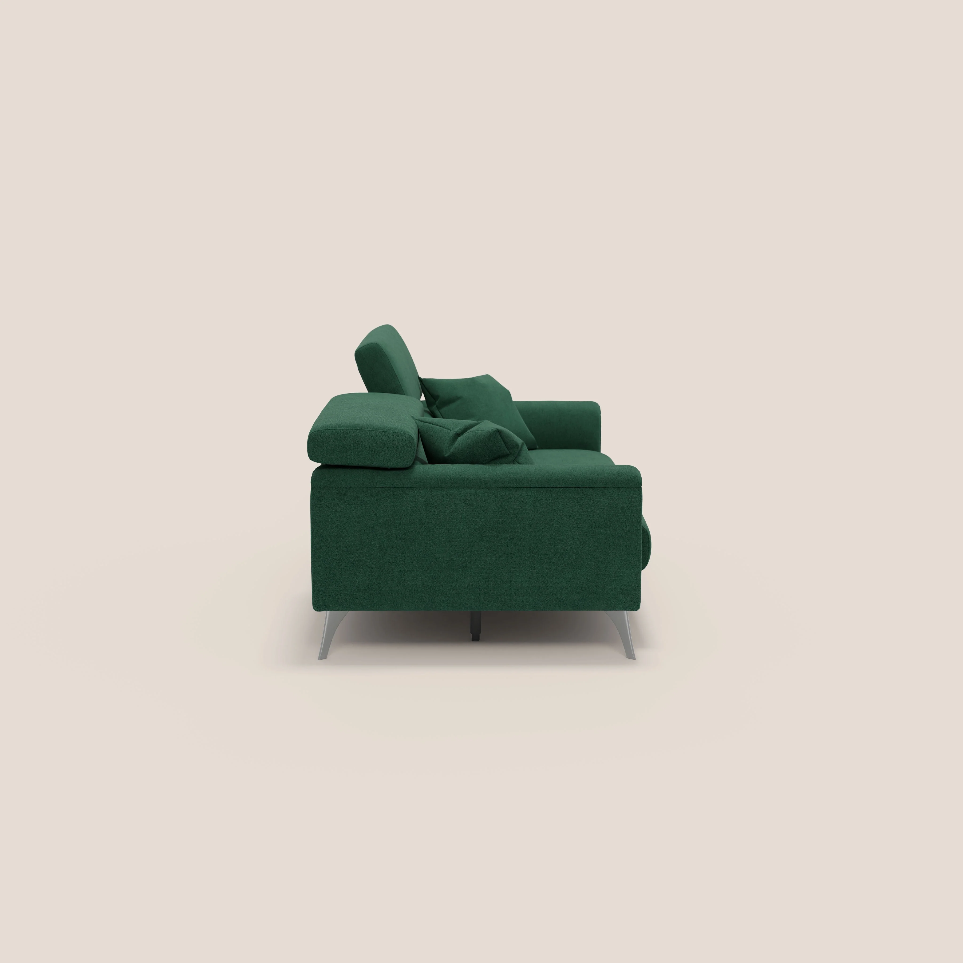 Caravaggio Canapé avec assises extensibles et têtières réglables en tissu imperméable T02 vert - Image 9