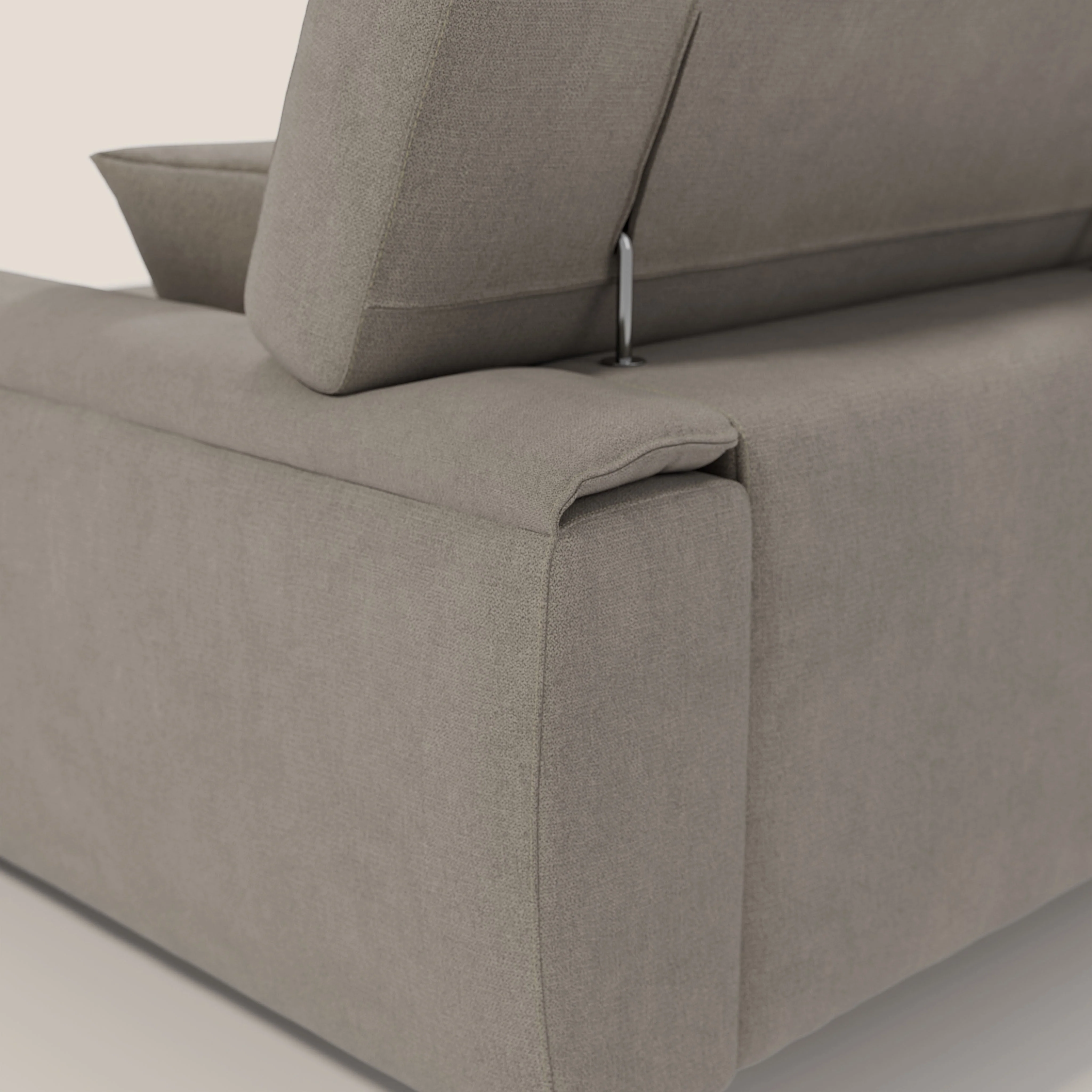 Caravaggio Canapé d'angle avec assises coulissantes en tissu doux imperméable T02 beige - Image 9