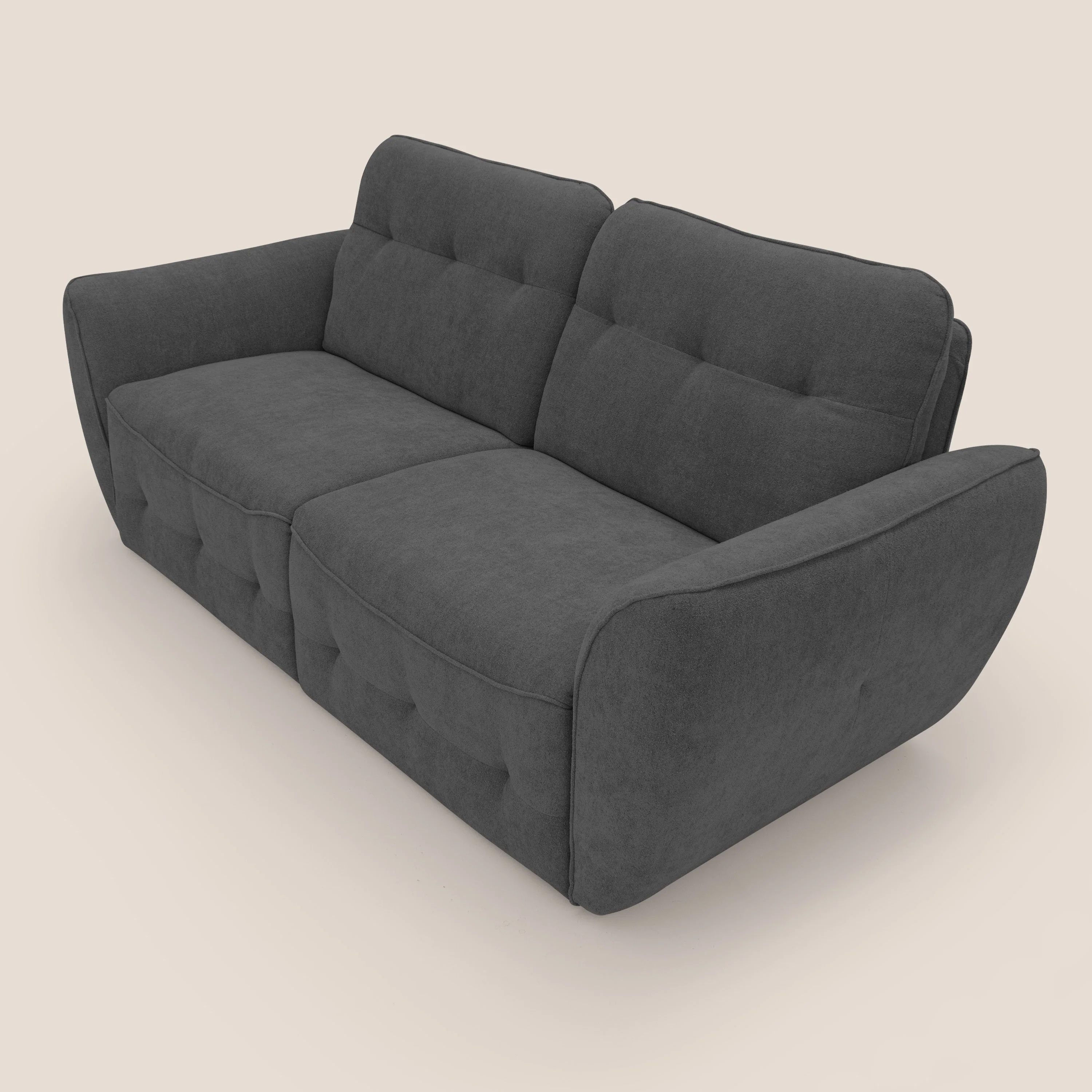 Cerbero canapé 2 ou 3 places en bouclette douce imperméable T07 anthracite - Image 5