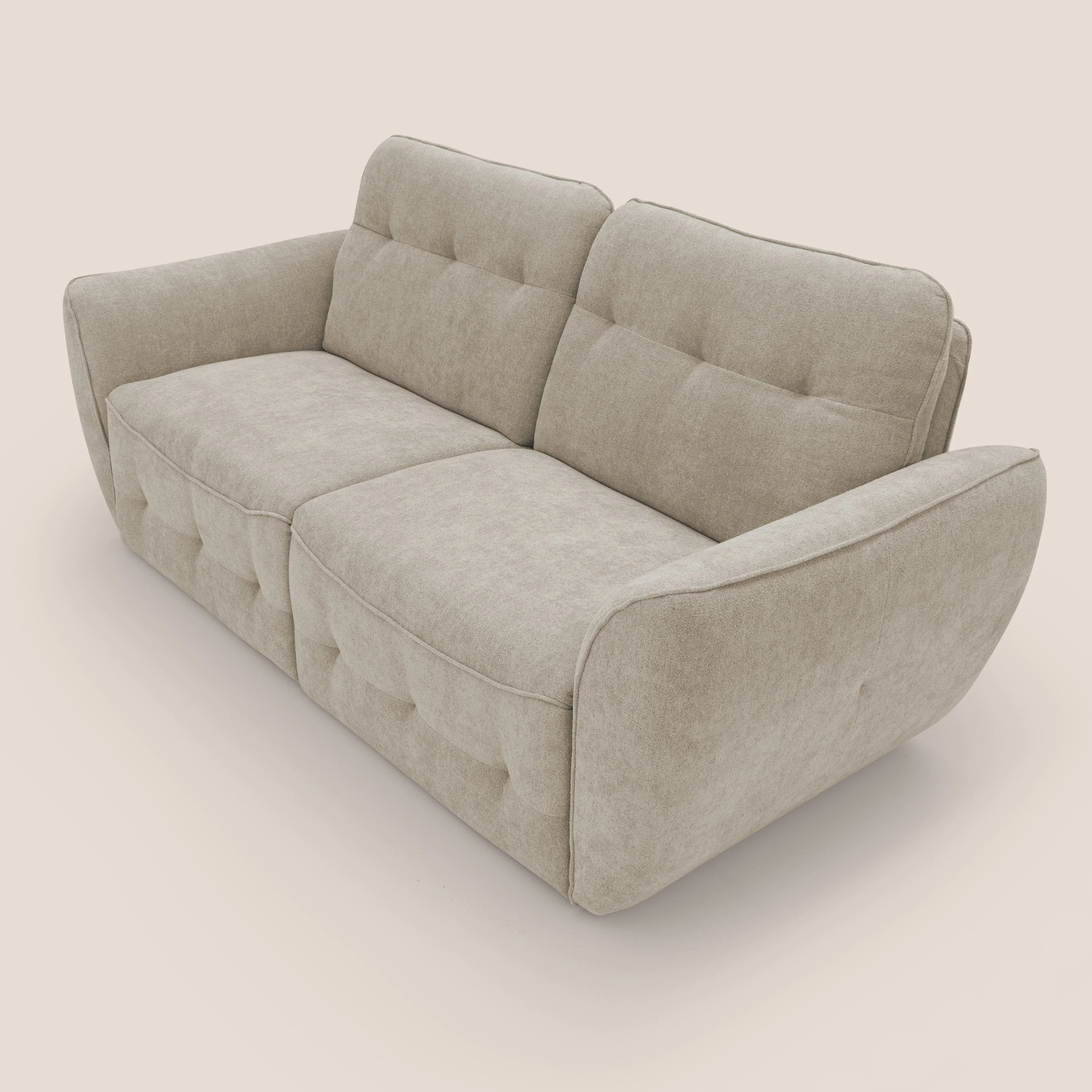 Cerbero canapé 2 ou 3 places en bouclette douce imperméable T07 beige - Image 5