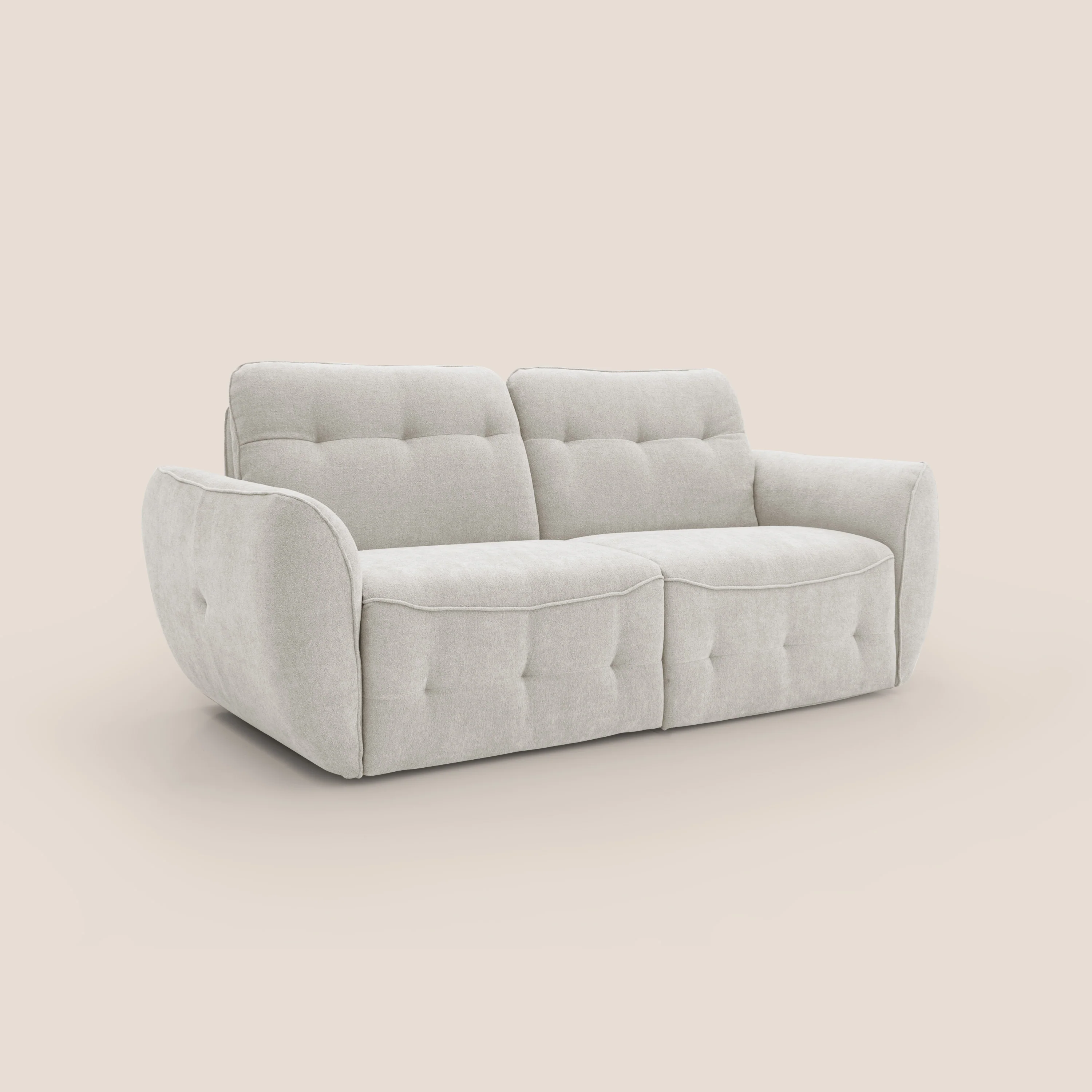 Cerbero canapé 2 ou 3 places en bouclette douce imperméable T07 blanc - Image 2