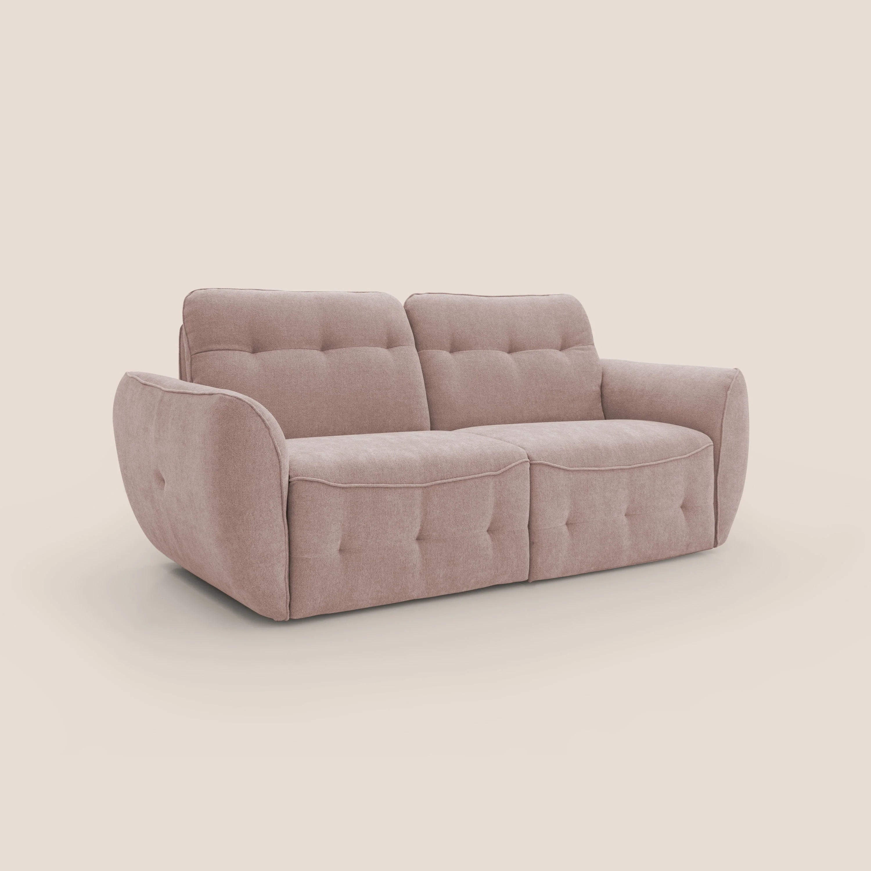 Cerbero canapé 2 ou 3 places en bouclette douce imperméable T07 rose - Image 2