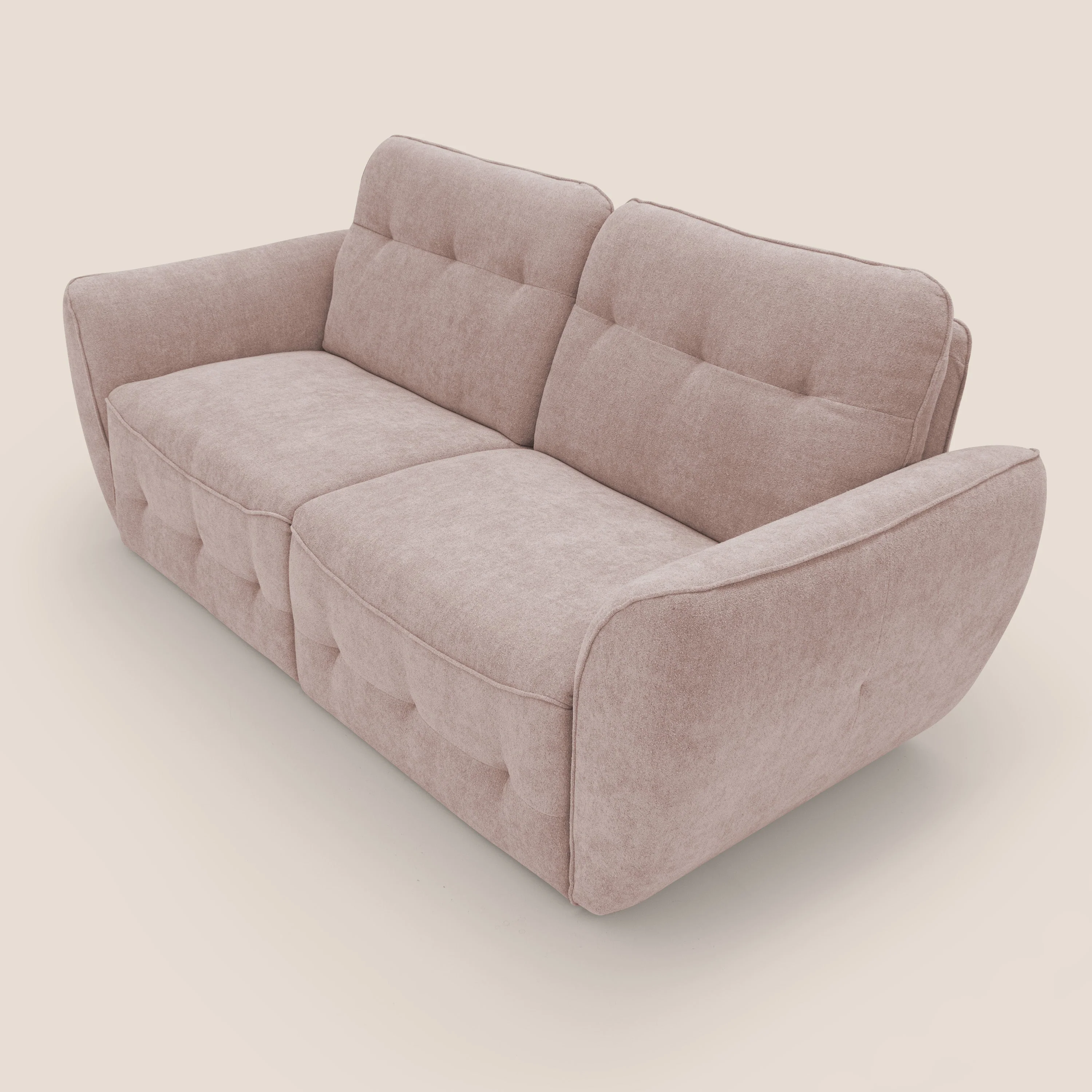 Cerbero canapé 2 ou 3 places en bouclette douce imperméable T07 rose - Image 5