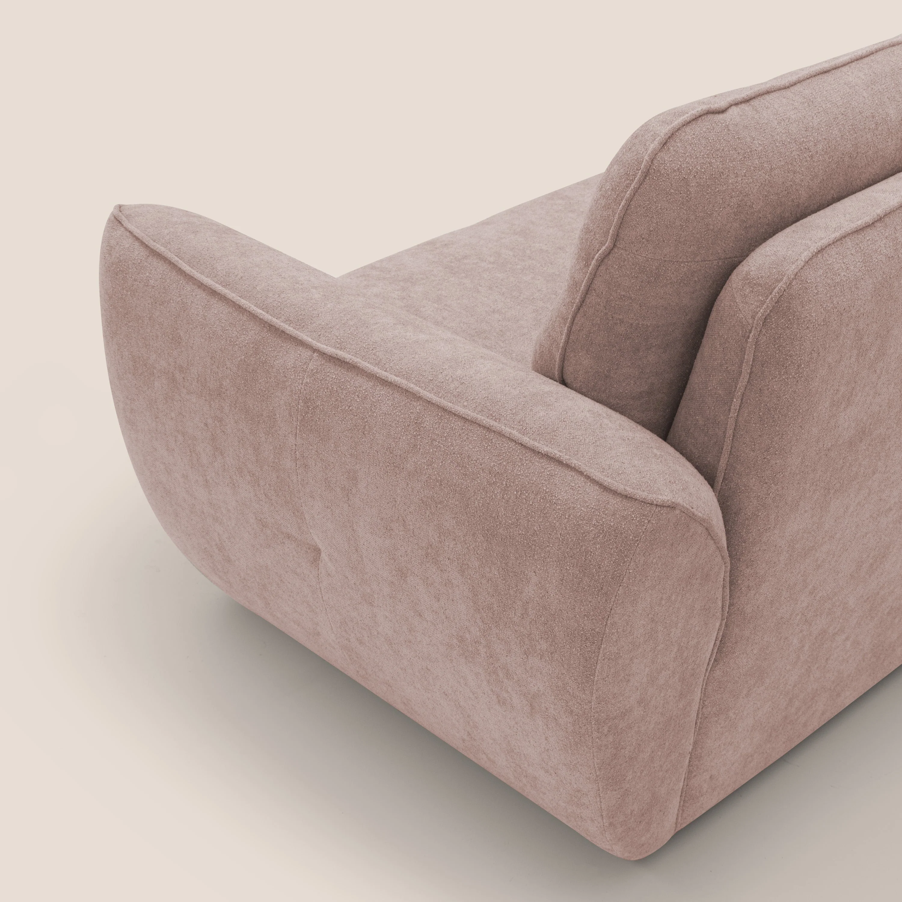 Cerbero canapé 2 ou 3 places en bouclette douce imperméable T07 rose - Image 9