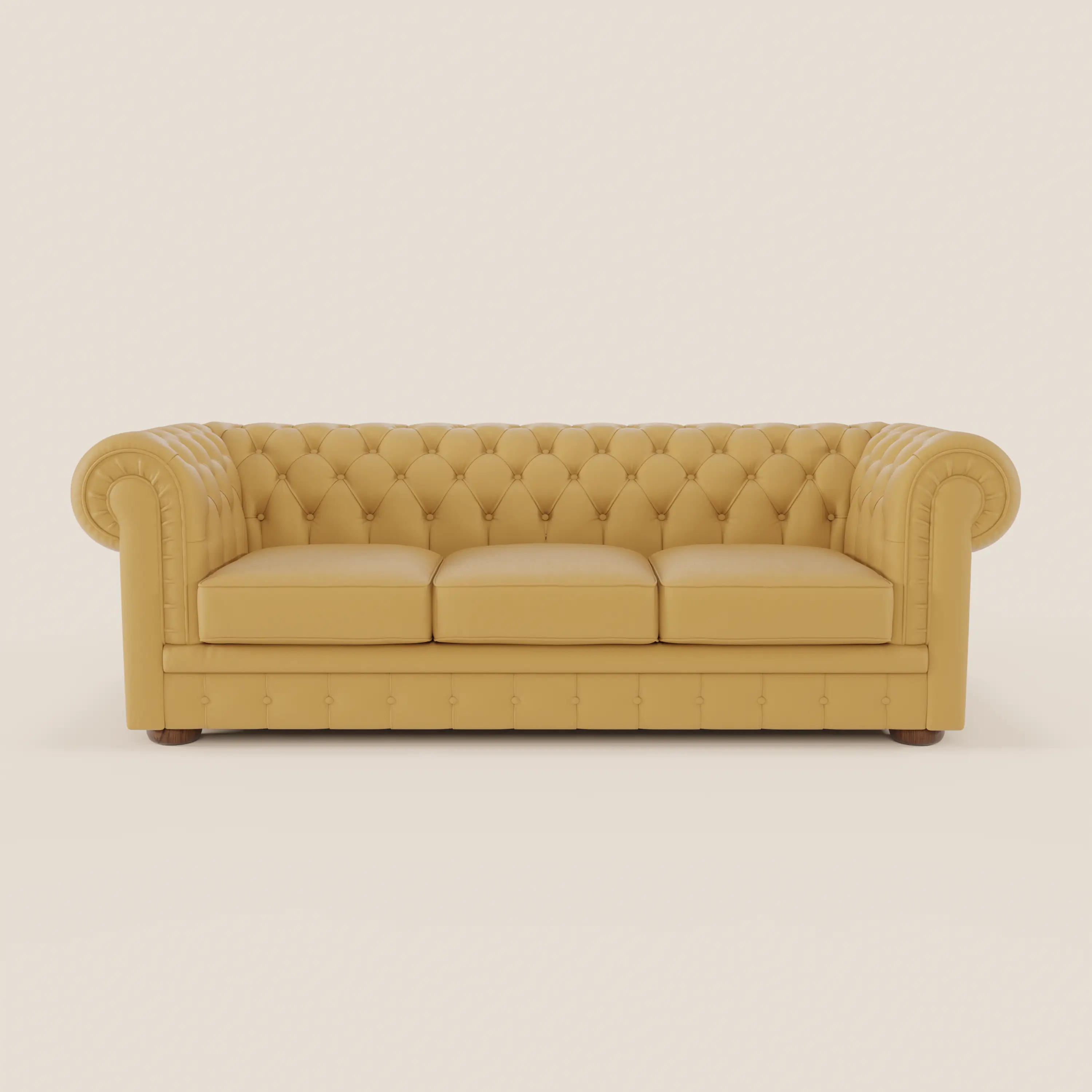 Chester 4 places 3 assises en véritable cuir - Chesterfield capitonnage artisanal - Image 102