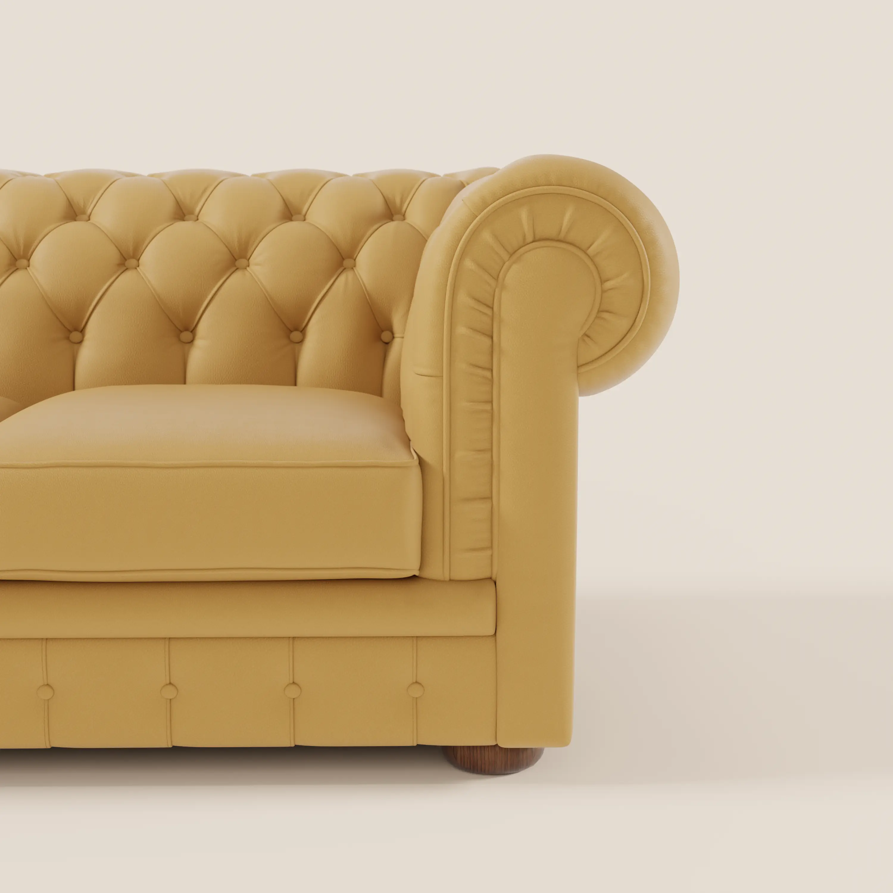Chester 4 places 3 assises en véritable cuir - Chesterfield capitonnage artisanal - Image 104