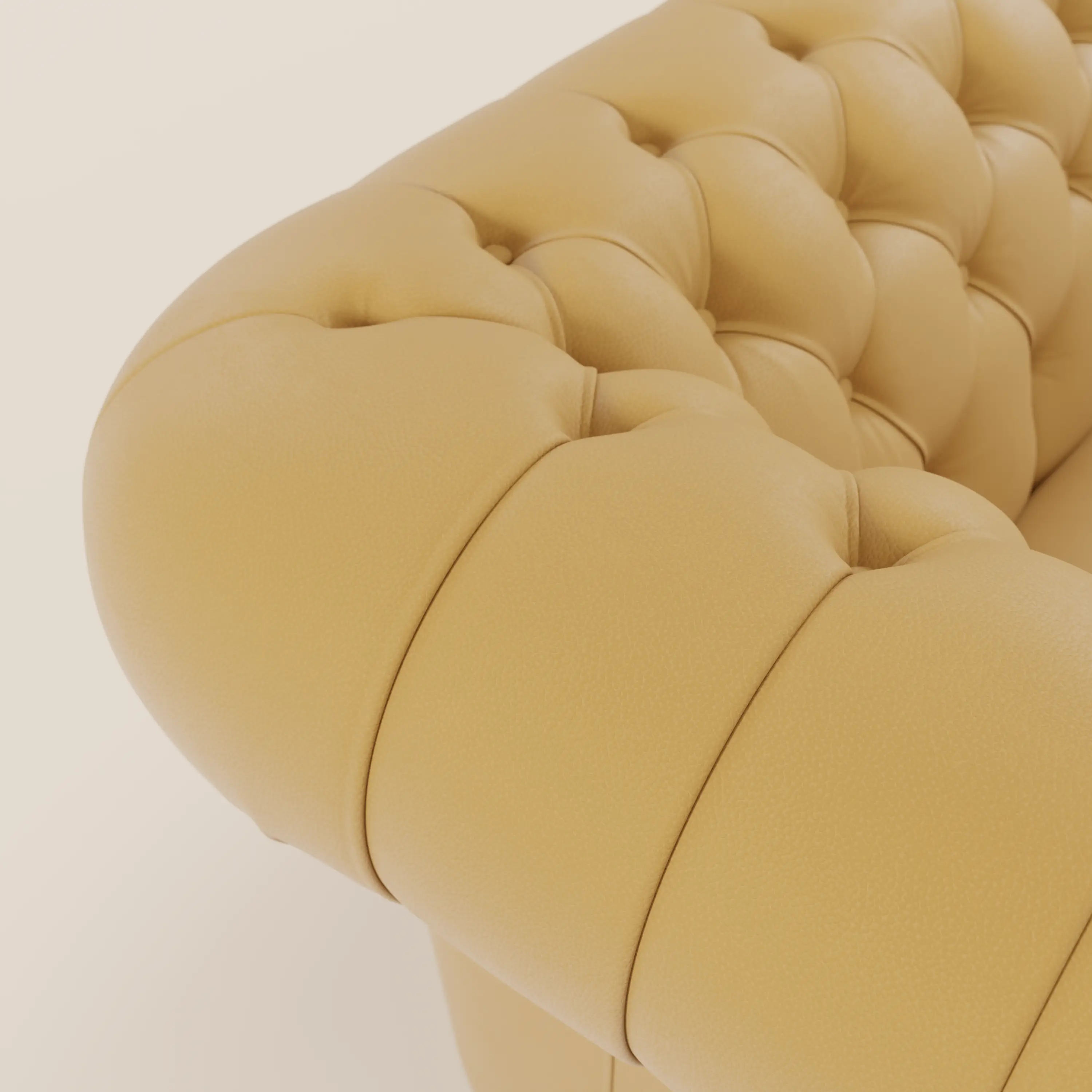 Chester 4 places 3 assises en véritable cuir - Chesterfield capitonnage artisanal - Image 105