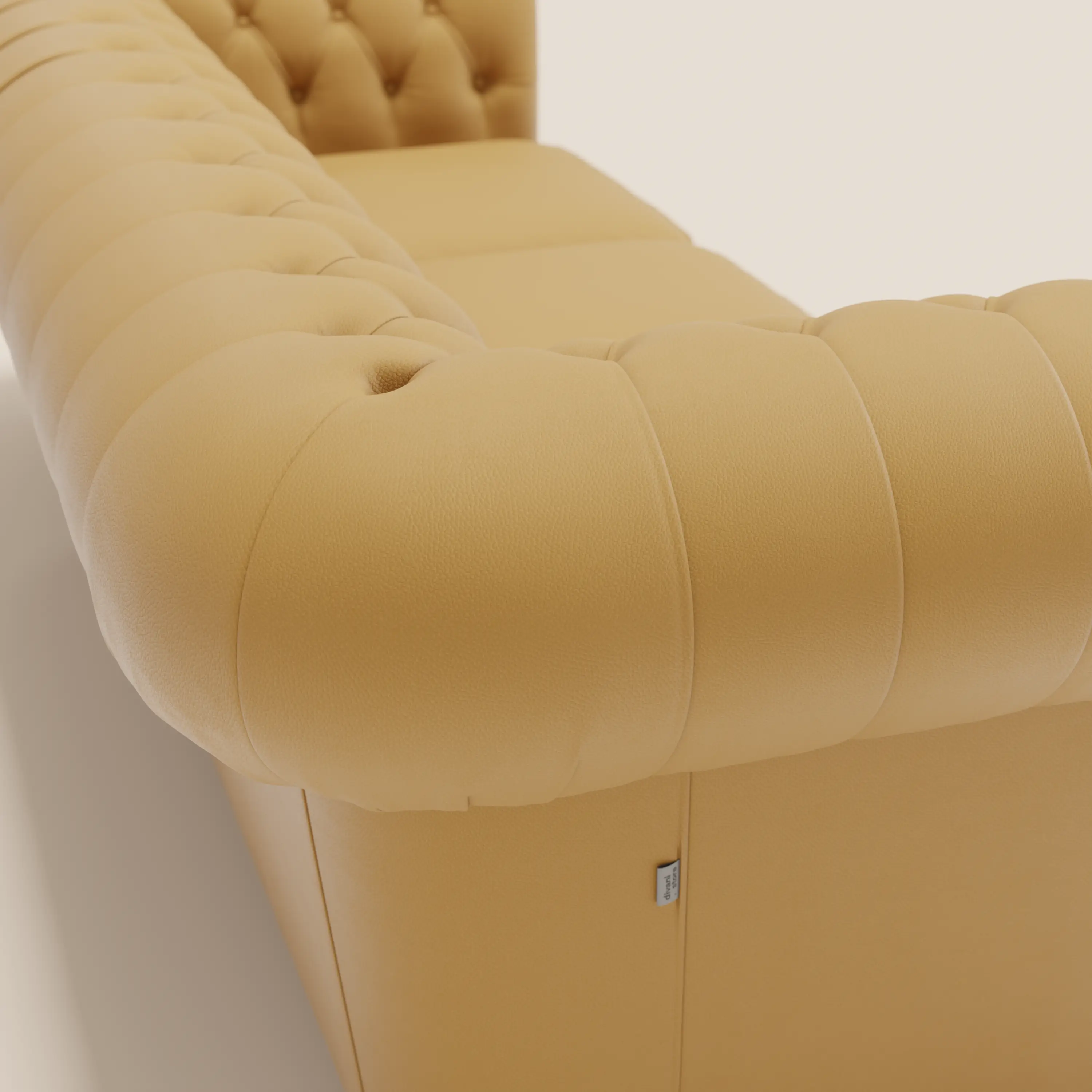 Chester 4 places 3 assises en véritable cuir - Chesterfield capitonnage artisanal - Image 109