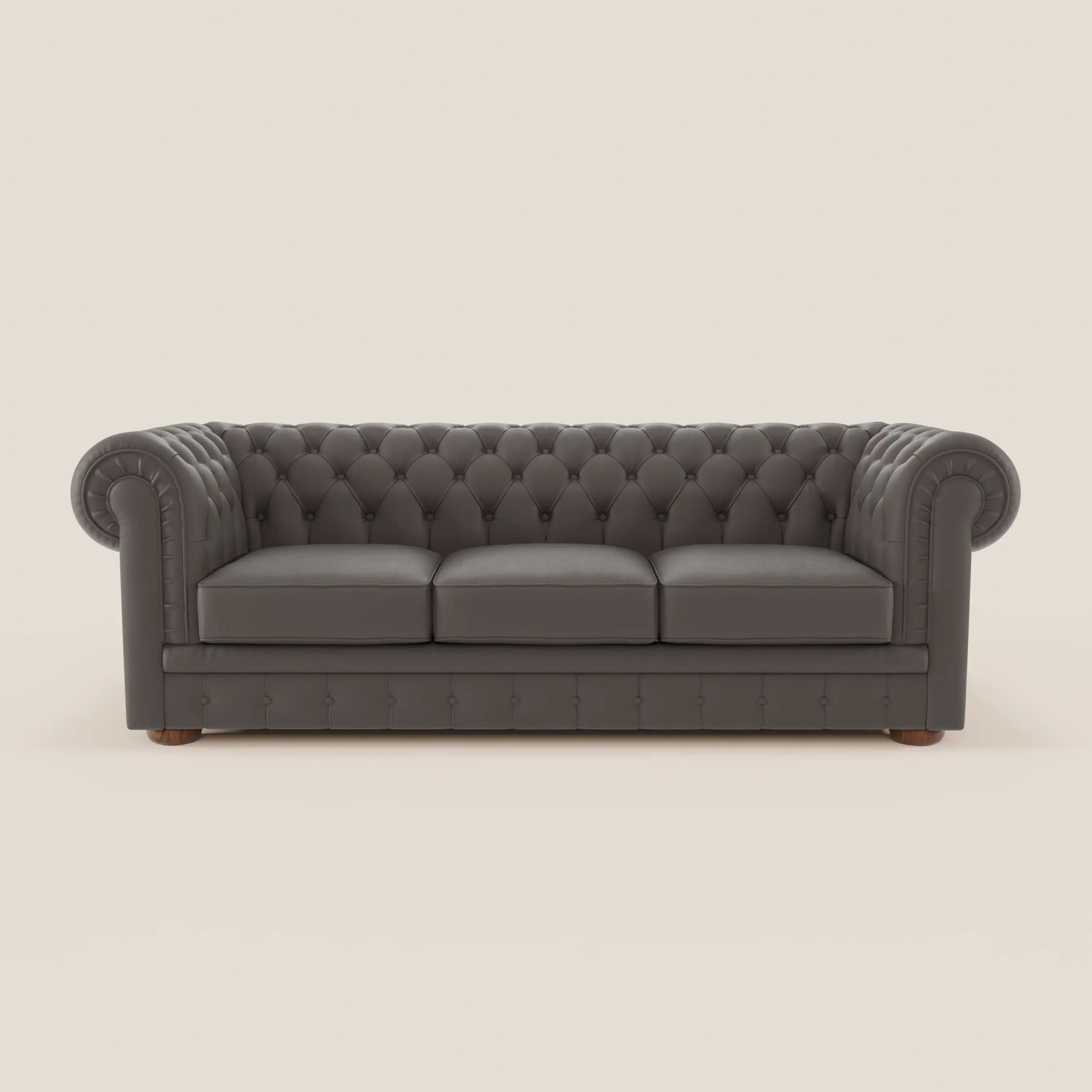 Chester 4 places 3 assises en véritable cuir - Chesterfield capitonnage artisanal - Image 112