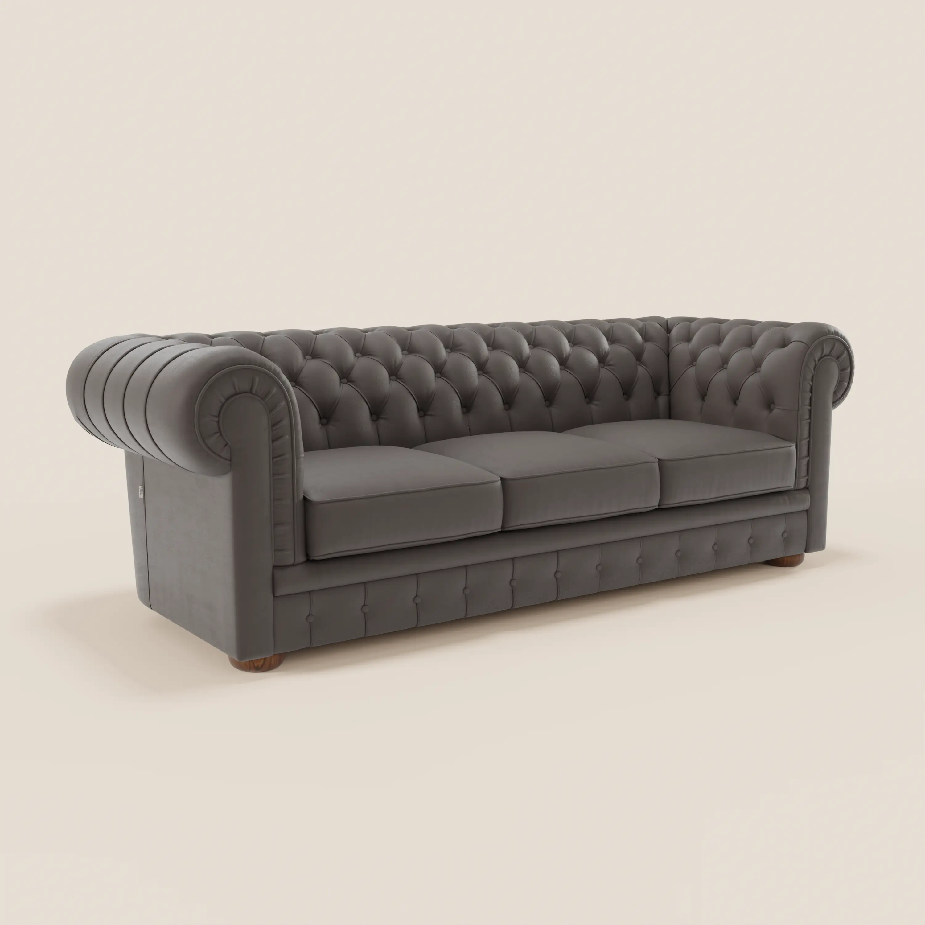 Chester 4 places 3 assises en véritable cuir - Chesterfield capitonnage artisanal - Image 113