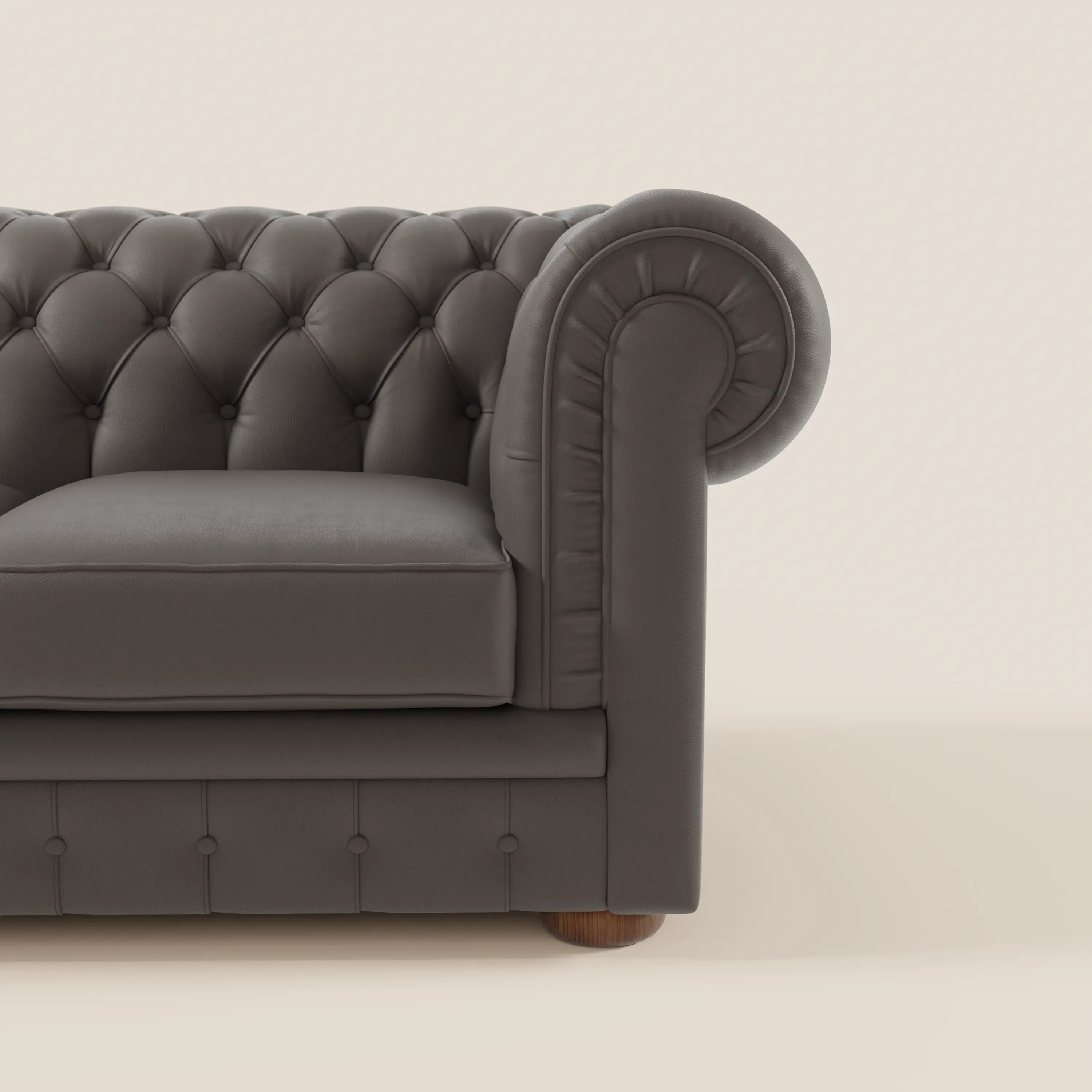 Chester 4 places 3 assises en véritable cuir - Chesterfield capitonnage artisanal - Image 114