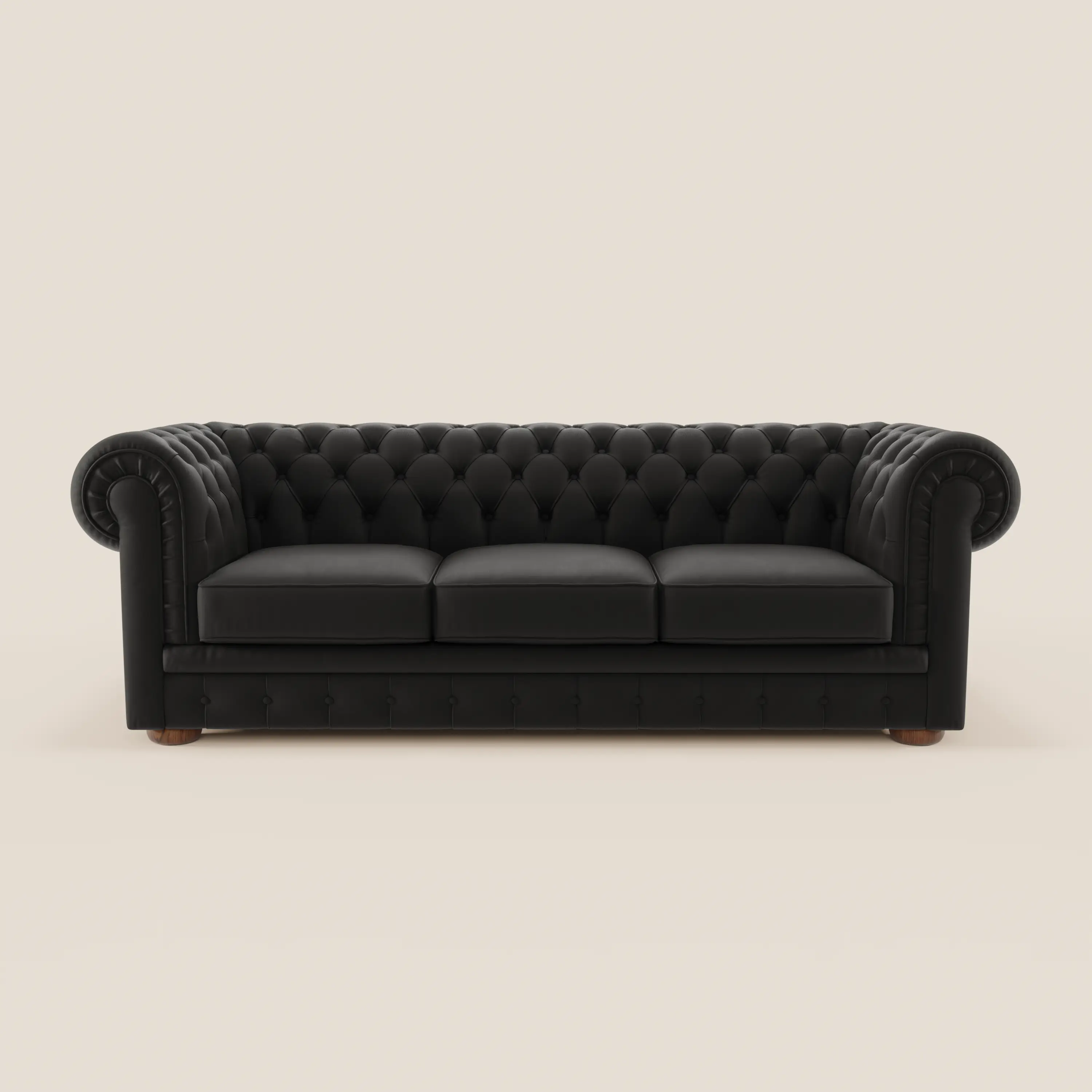 Chester 4 places 3 assises en véritable cuir - Chesterfield capitonnage artisanal - Image 122