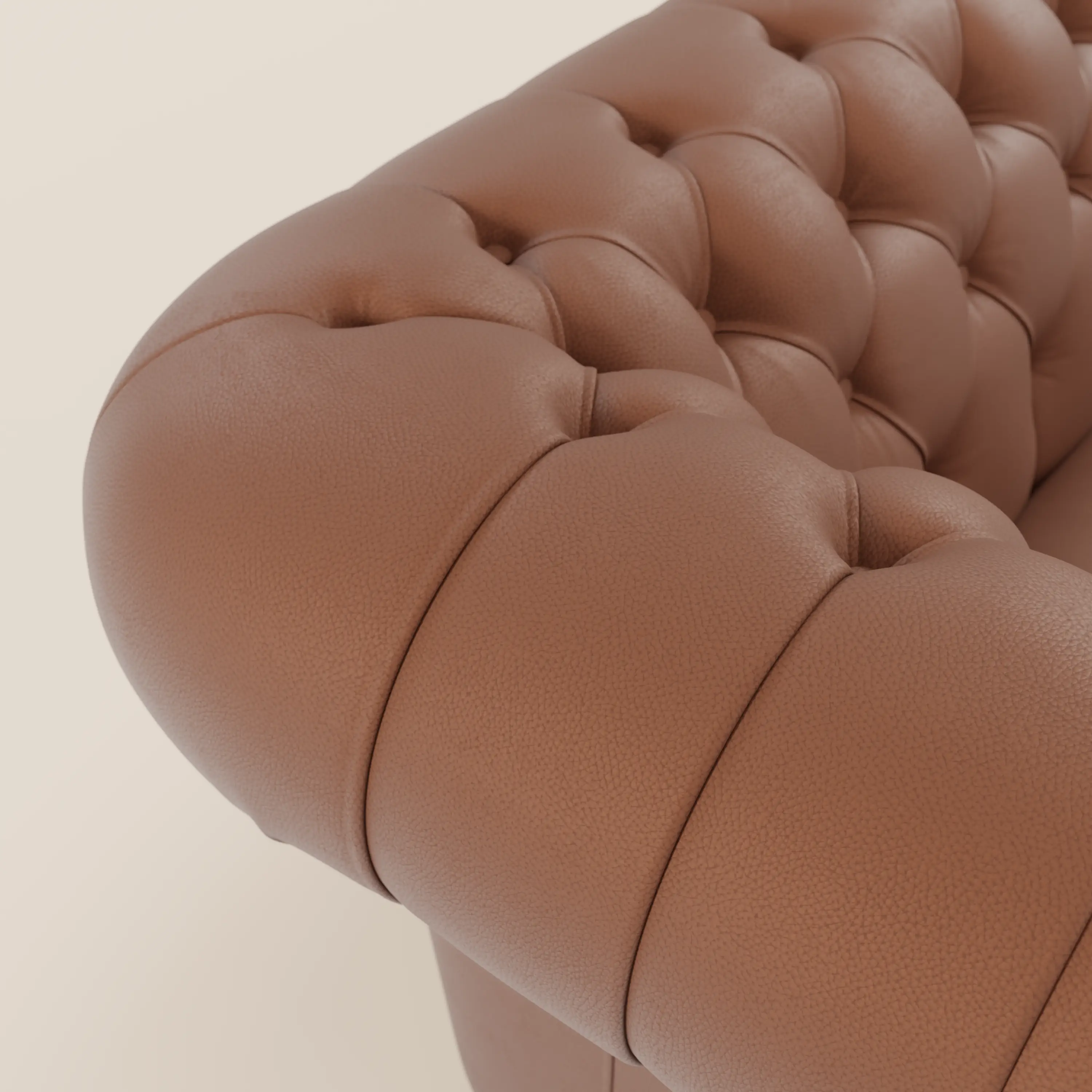 Chester 4 places 3 assises en véritable cuir - Chesterfield capitonnage artisanal - Image 135