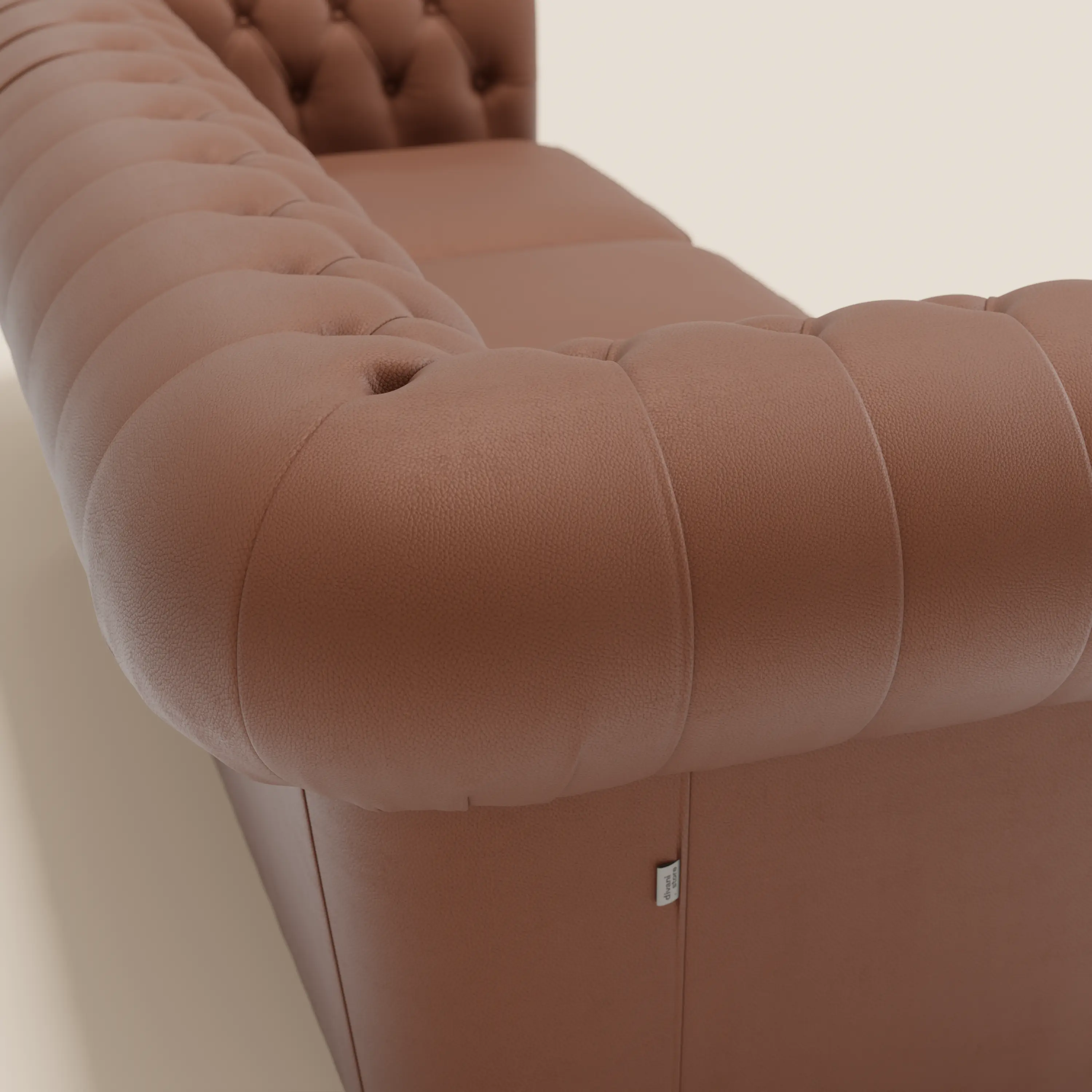 Chester 4 places 3 assises en véritable cuir - Chesterfield capitonnage artisanal - Image 139