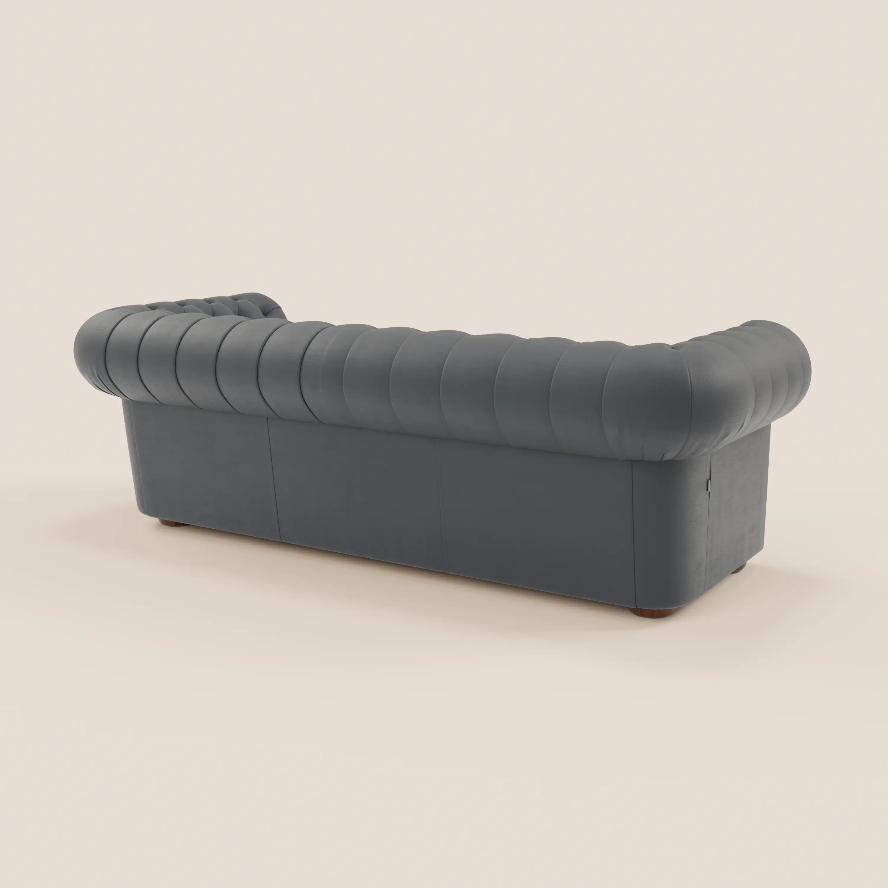 Chester 4 places 3 assises en véritable cuir - Chesterfield capitonnage artisanal - Image 17