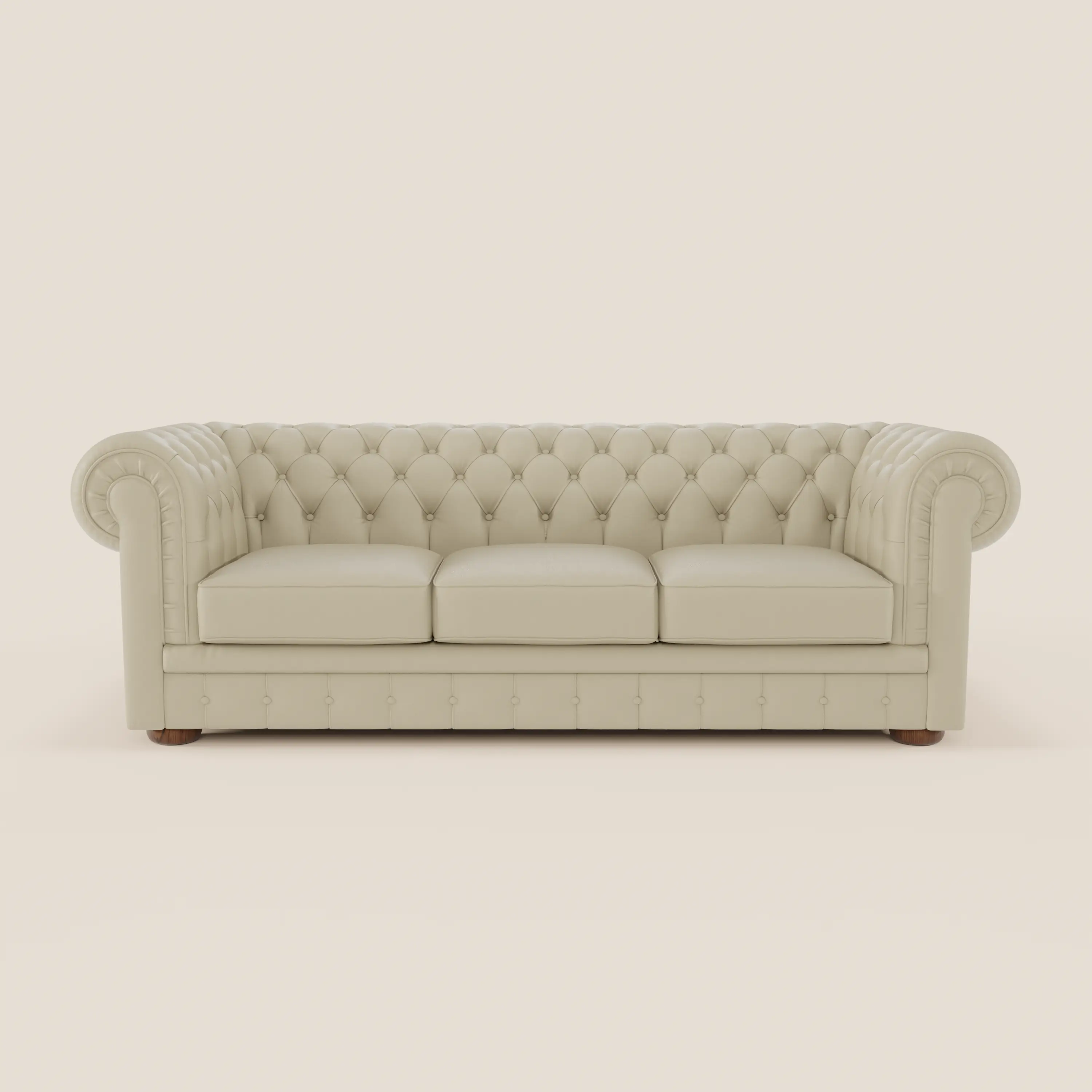 Chester 4 places 3 assises en véritable cuir - Chesterfield capitonnage artisanal - Image 22