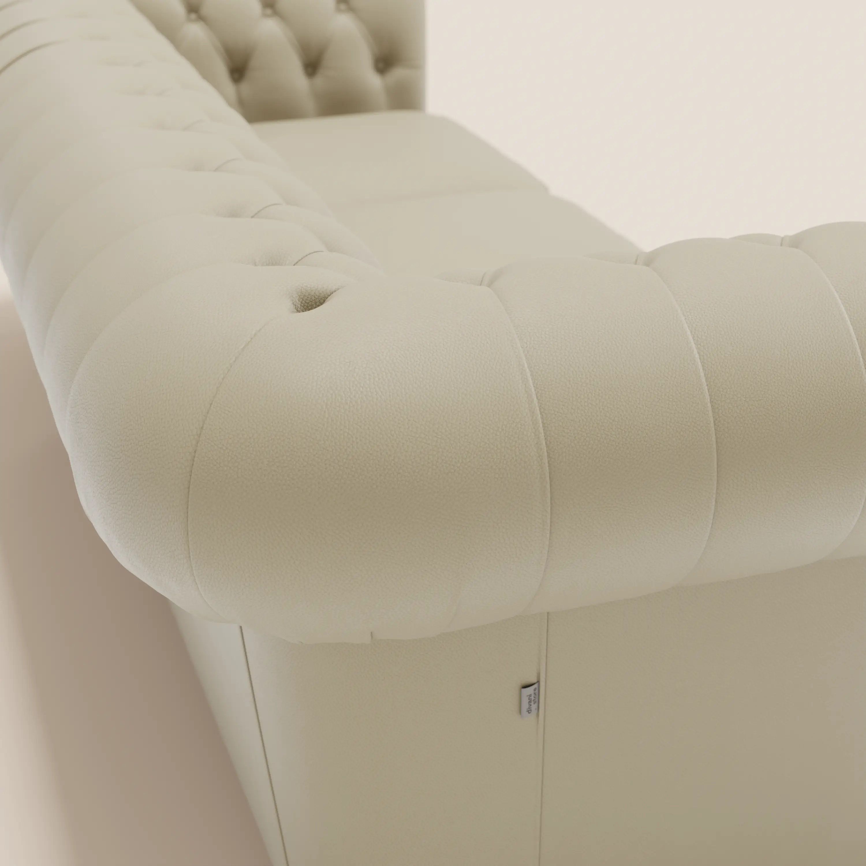 Chester 4 places 3 assises en véritable cuir - Chesterfield capitonnage artisanal - Image 29