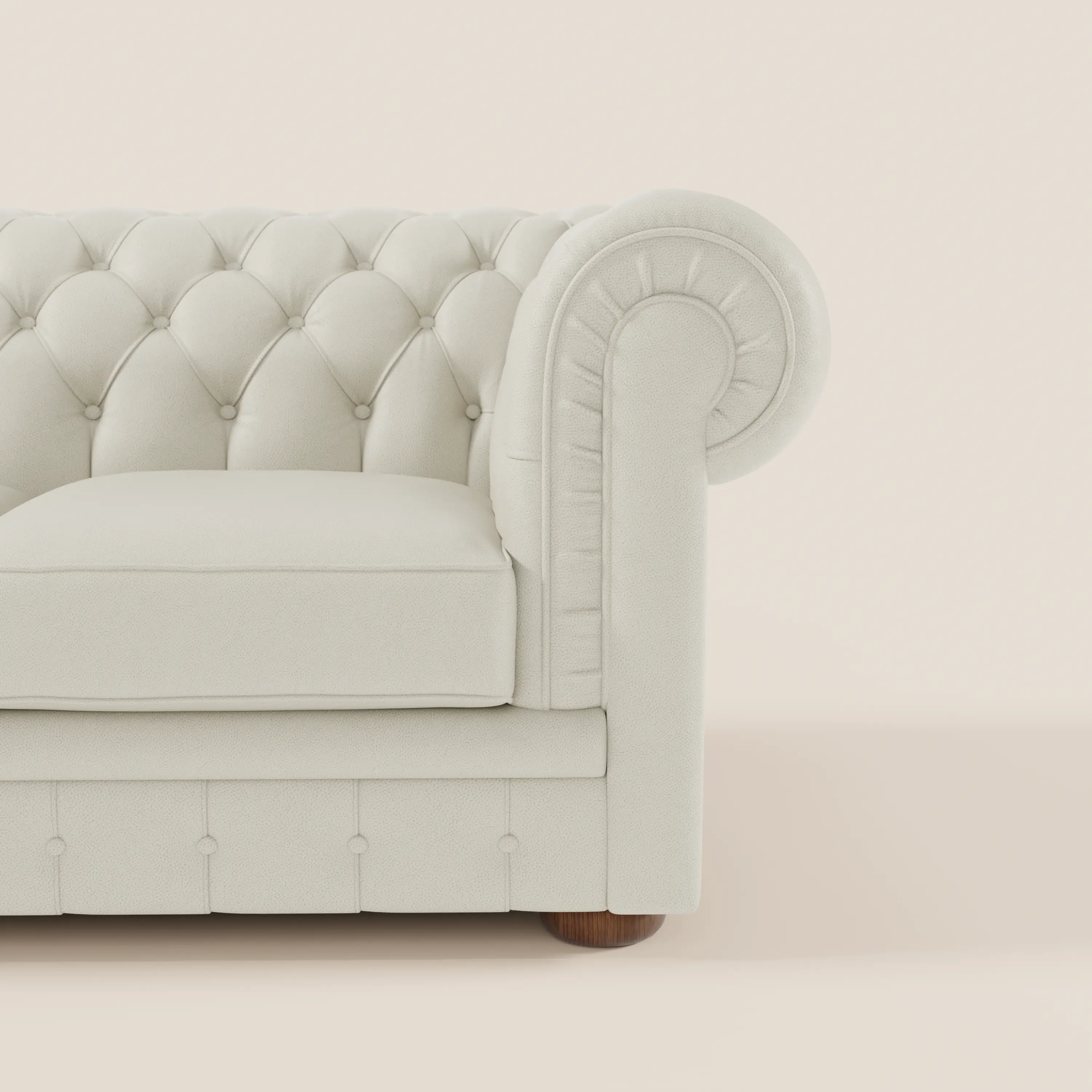 Chester 4 places 3 assises en véritable cuir - Chesterfield capitonnage artisanal - Image 34