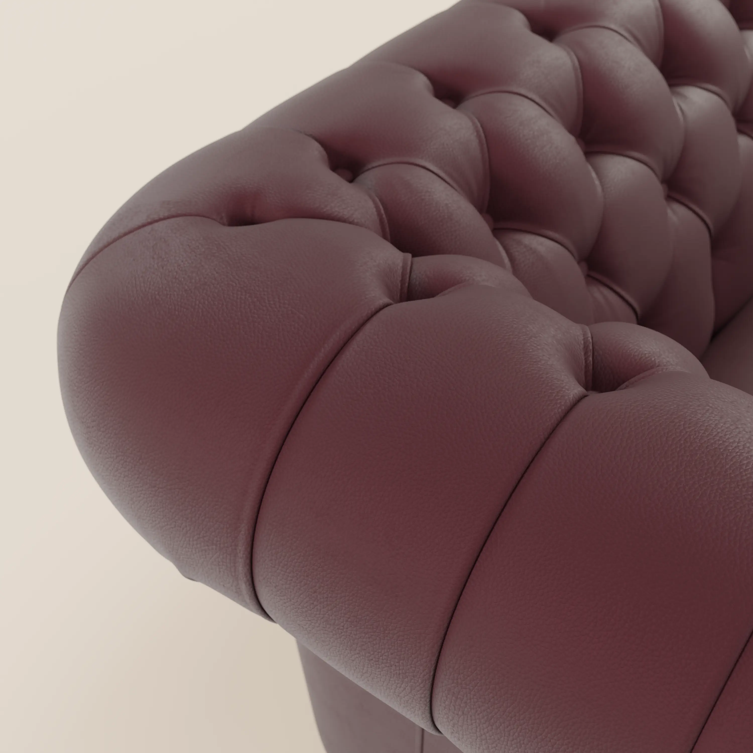 Chester 4 places 3 assises en véritable cuir - Chesterfield capitonnage artisanal - Image 45