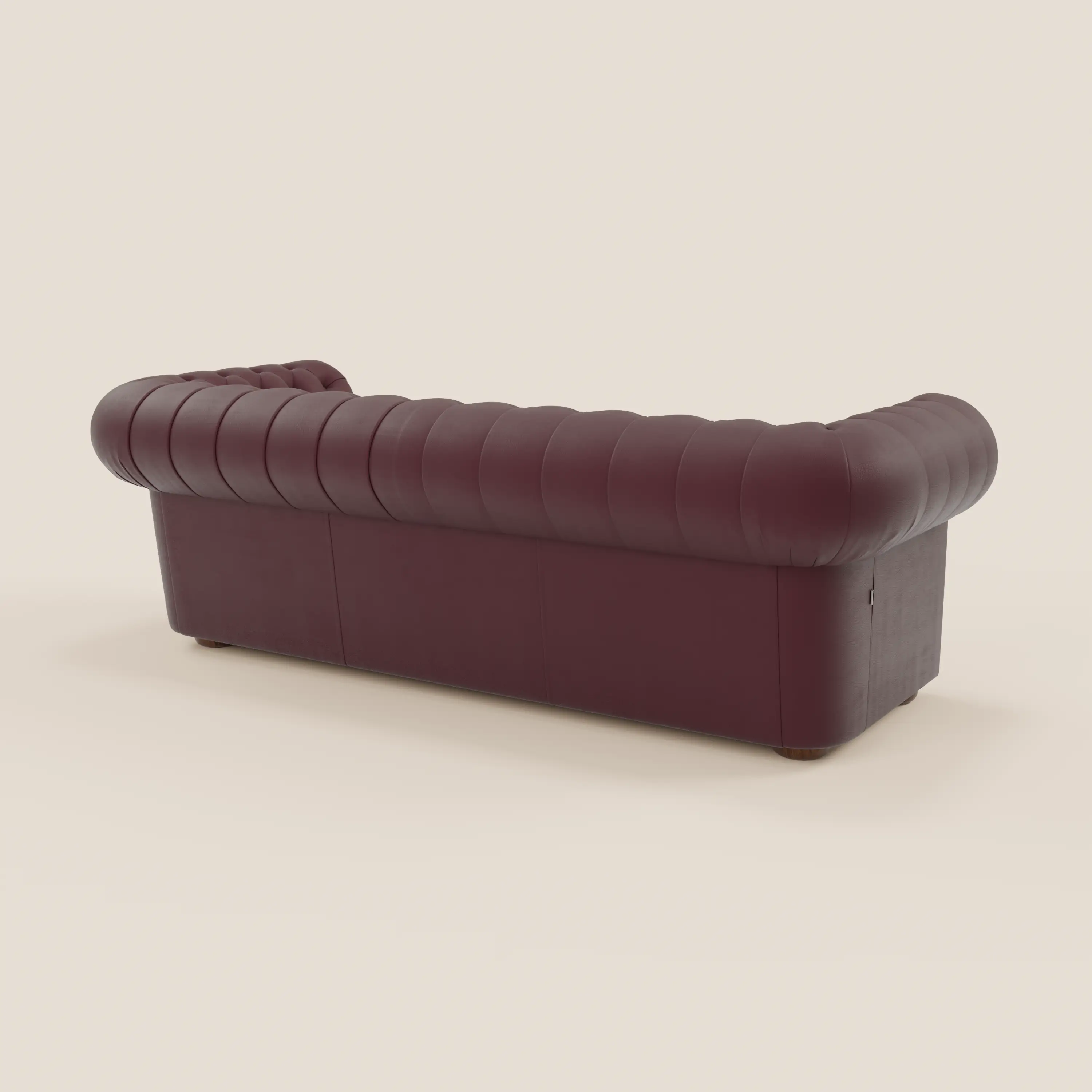 Chester 4 places 3 assises en véritable cuir - Chesterfield capitonnage artisanal - Image 47