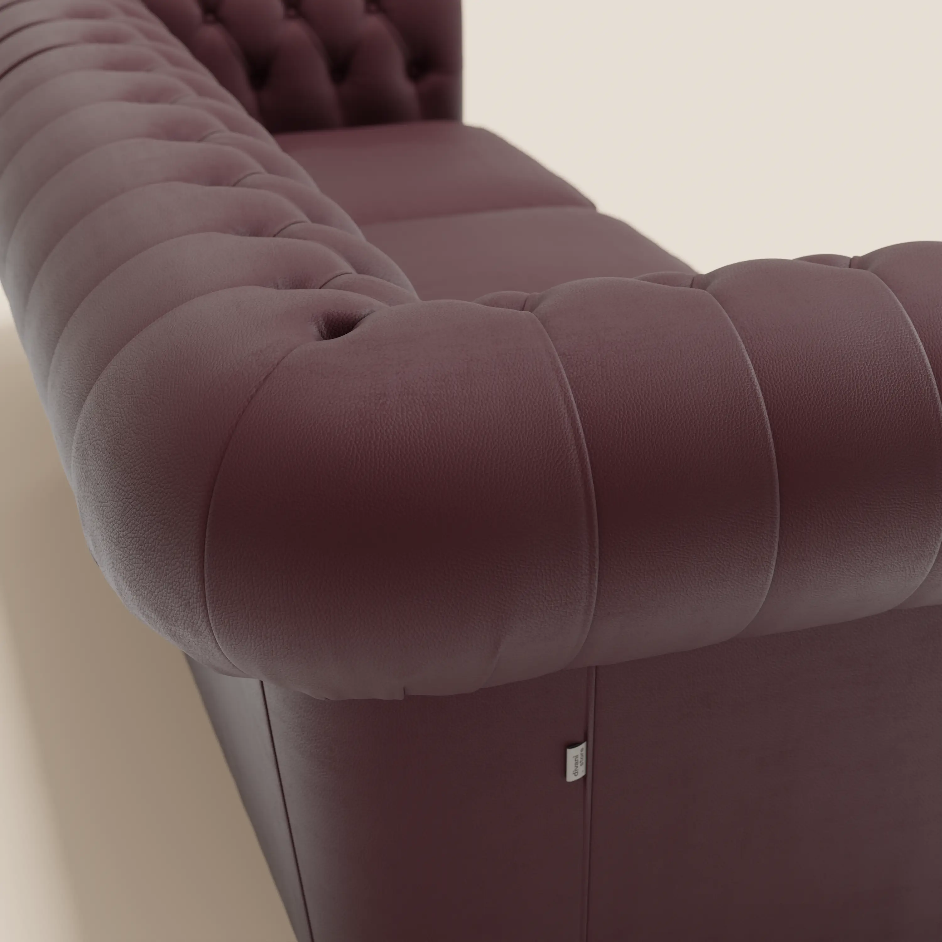 Chester 4 places 3 assises en véritable cuir - Chesterfield capitonnage artisanal - Image 49