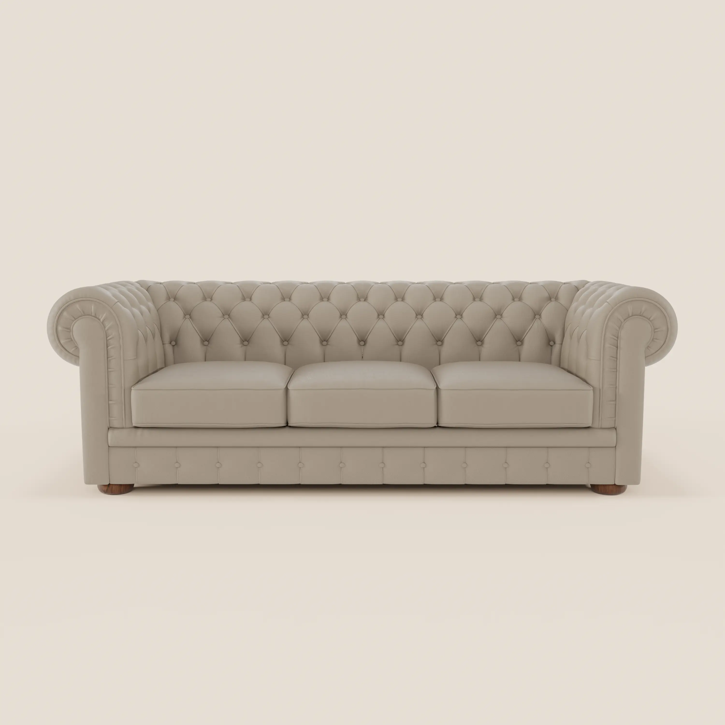 Chester 4 places 3 assises en véritable cuir - Chesterfield capitonnage artisanal - Image 52