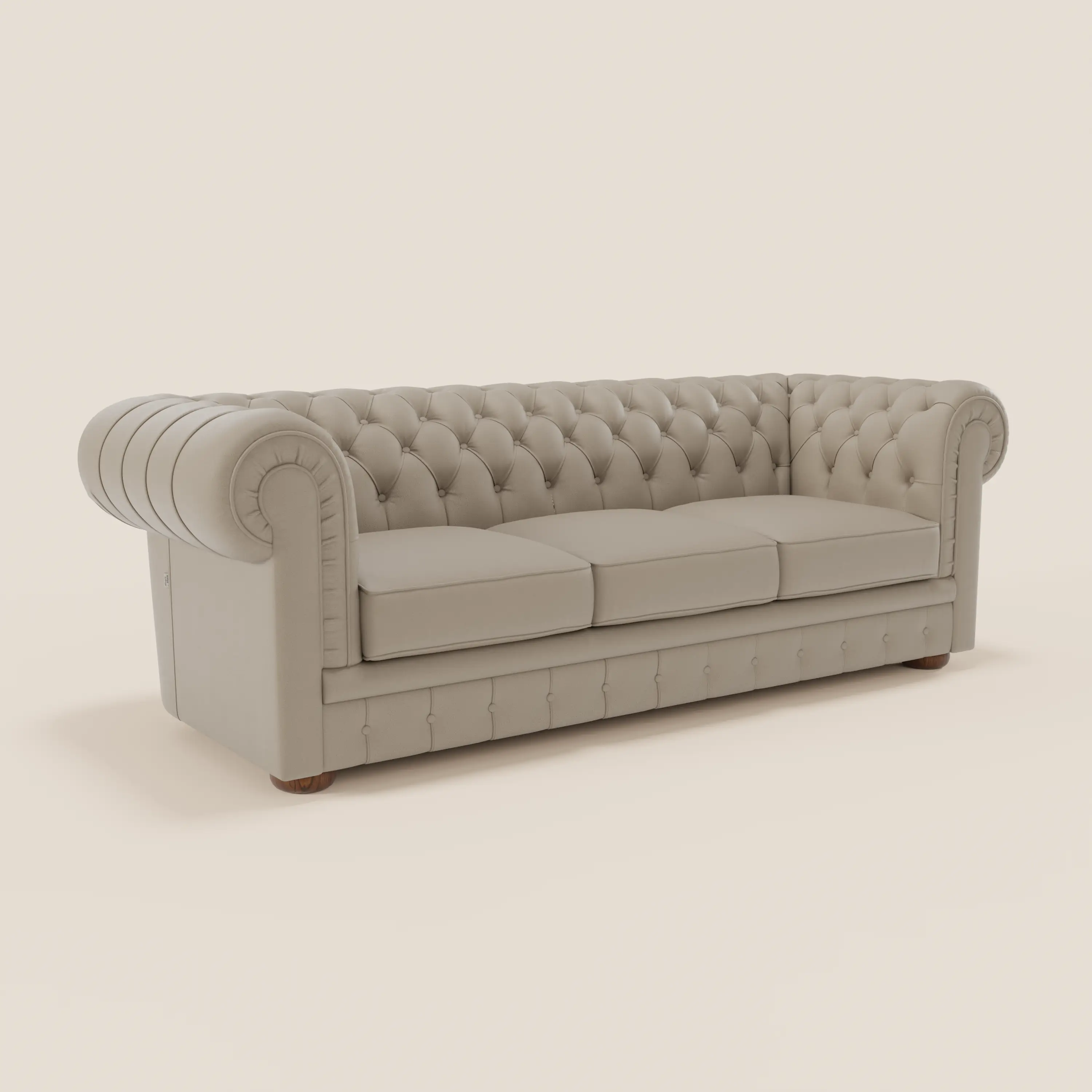 Chester 4 places 3 assises en véritable cuir - Chesterfield capitonnage artisanal - Image 53