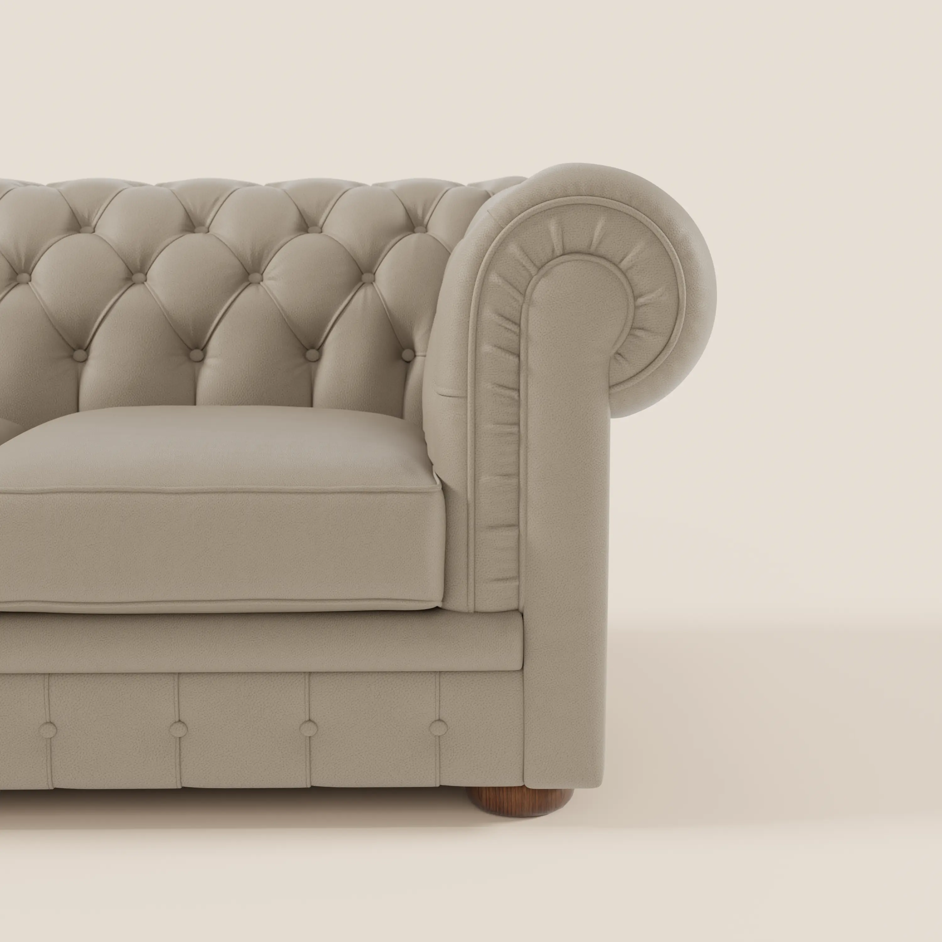 Chester 4 places 3 assises en véritable cuir - Chesterfield capitonnage artisanal - Image 54